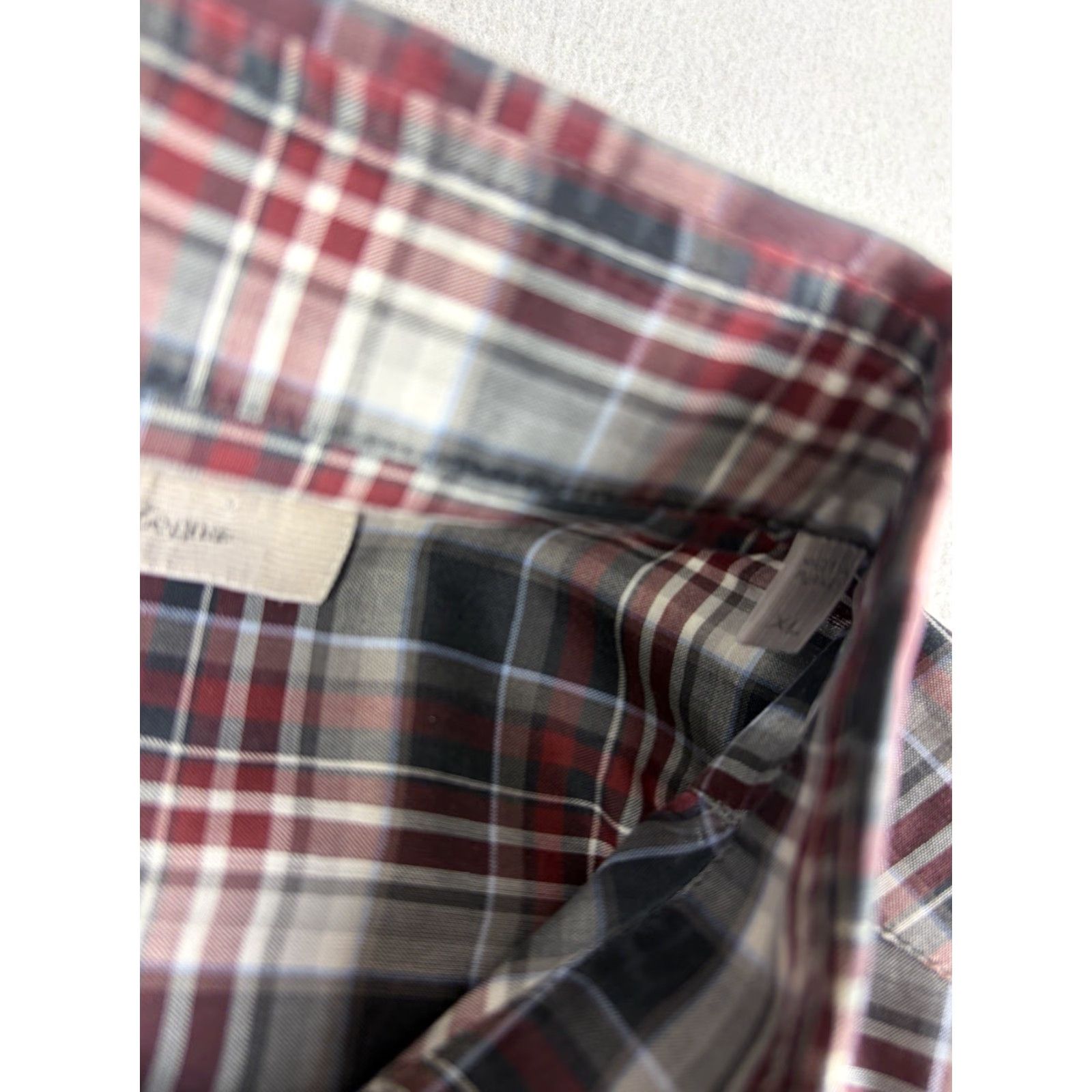 Ermenegildo Zegna Ermenegildo Zegna Shirt Mens XL Gray Plaid Long Sleeve Button-Down Casual Size US XL / EU 56 / 4 - 4 Thumbnail