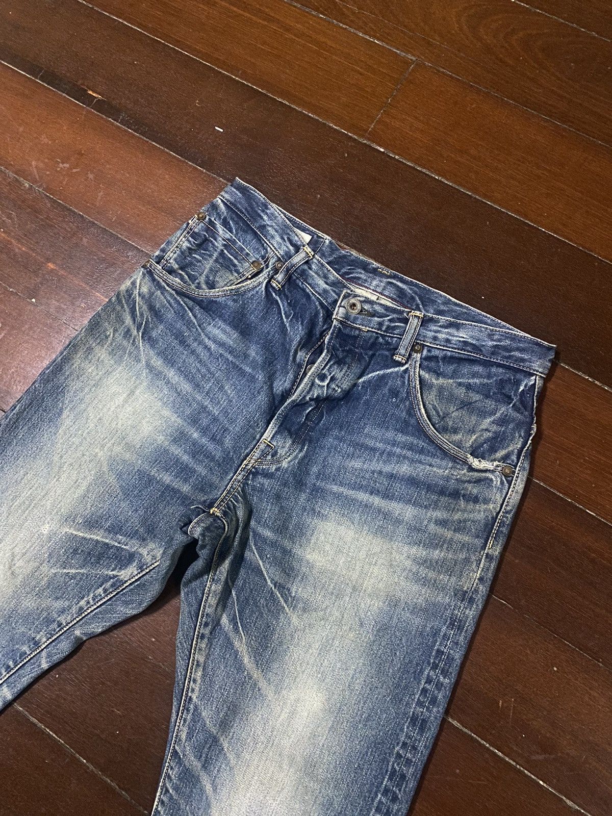 Warehouse Fire SPELL BOUND JAPAN selvedge mud wash distressed rusty Size US 32 / EU 48 - 7 Thumbnail
