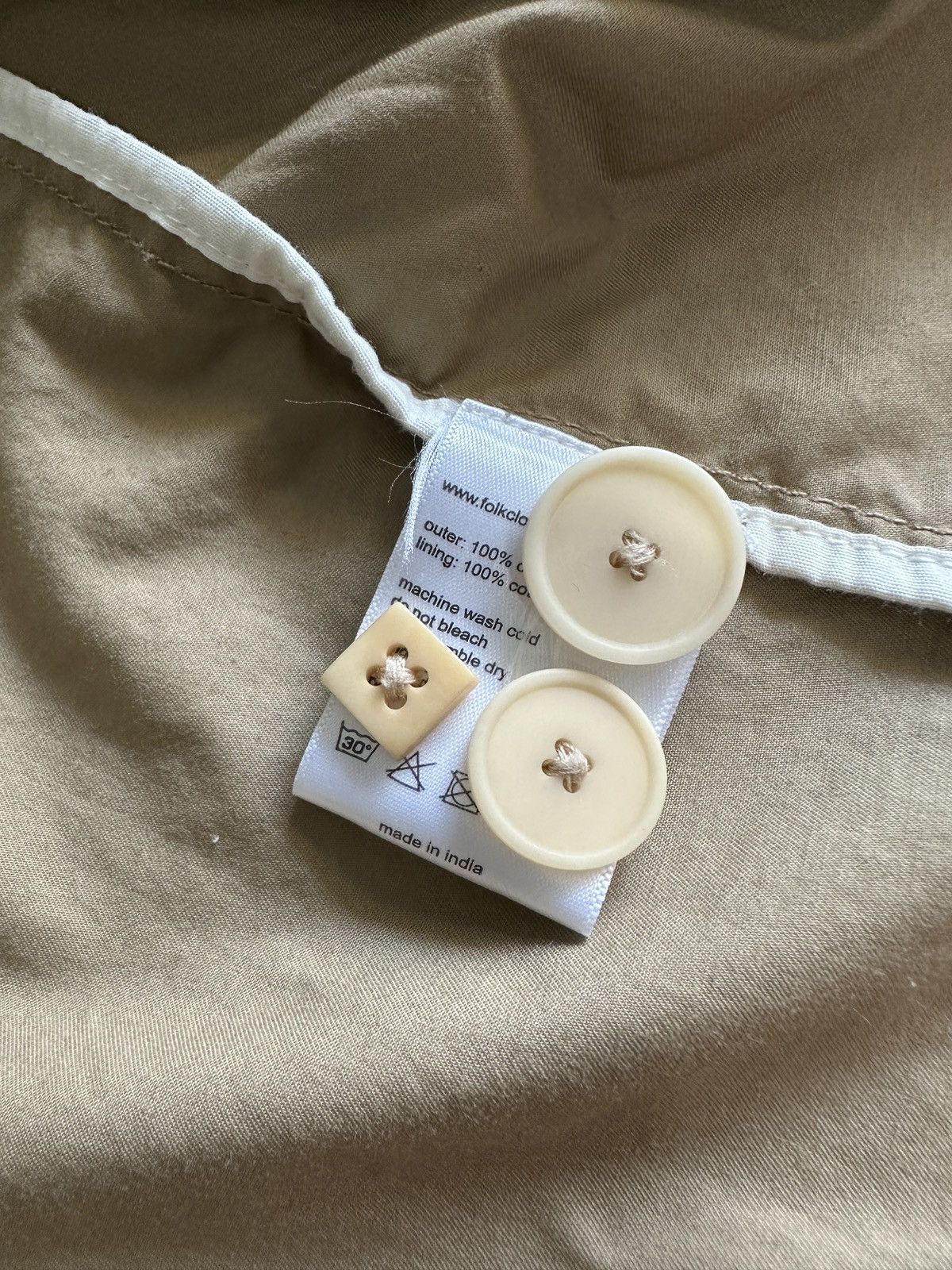 Folk Folk Assembly Jacket Beige Cotton Workwear Blazer L Size US L / EU 52-54 / 3 - 6 Thumbnail