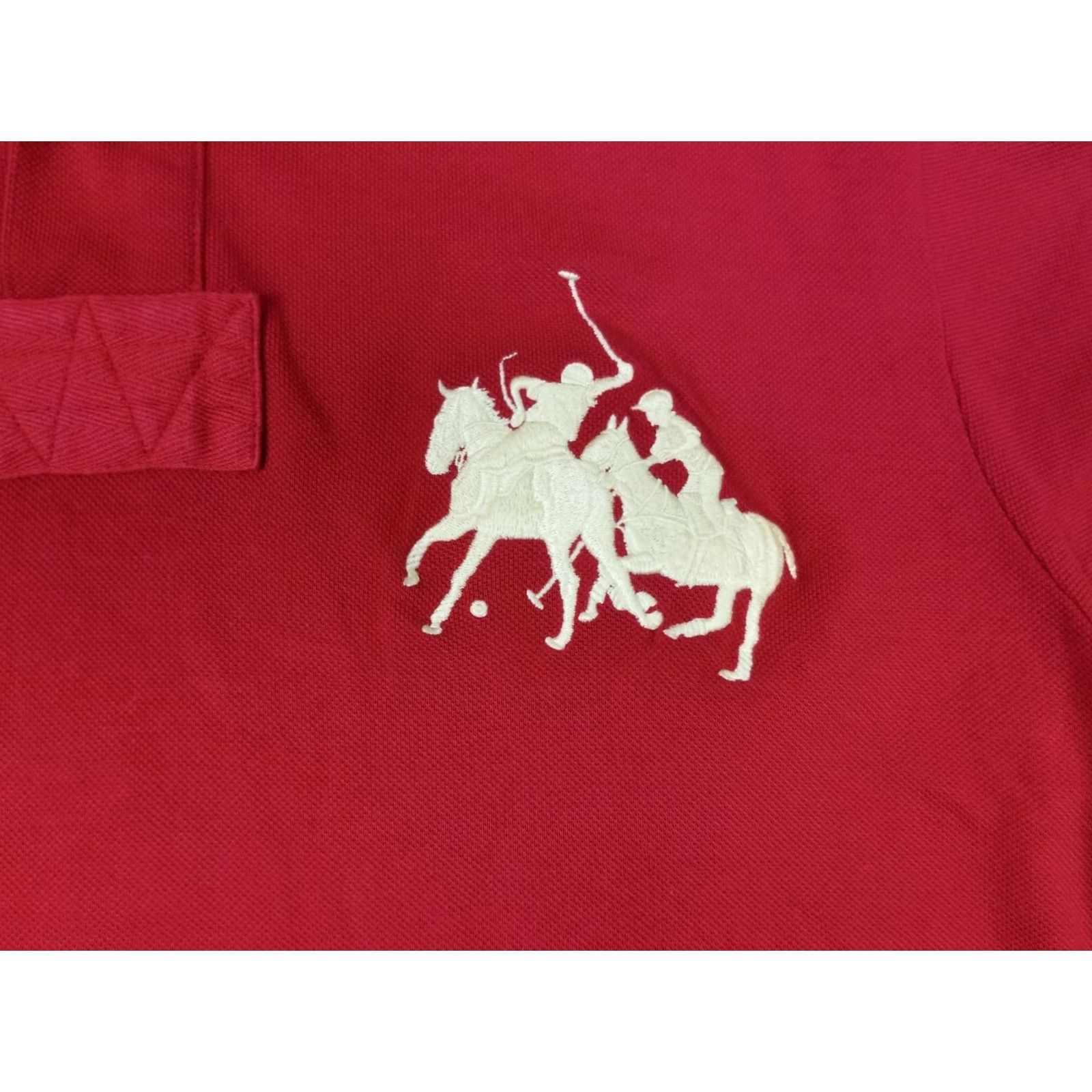 Ralph Lauren VINTAGE Ralph Lauren Polo SHIRT Mens Red Short Sleeve 2XL Classic Cotton USA Polo Shirt Size US XXL / EU 58 / 5 - 2 Thumbnail