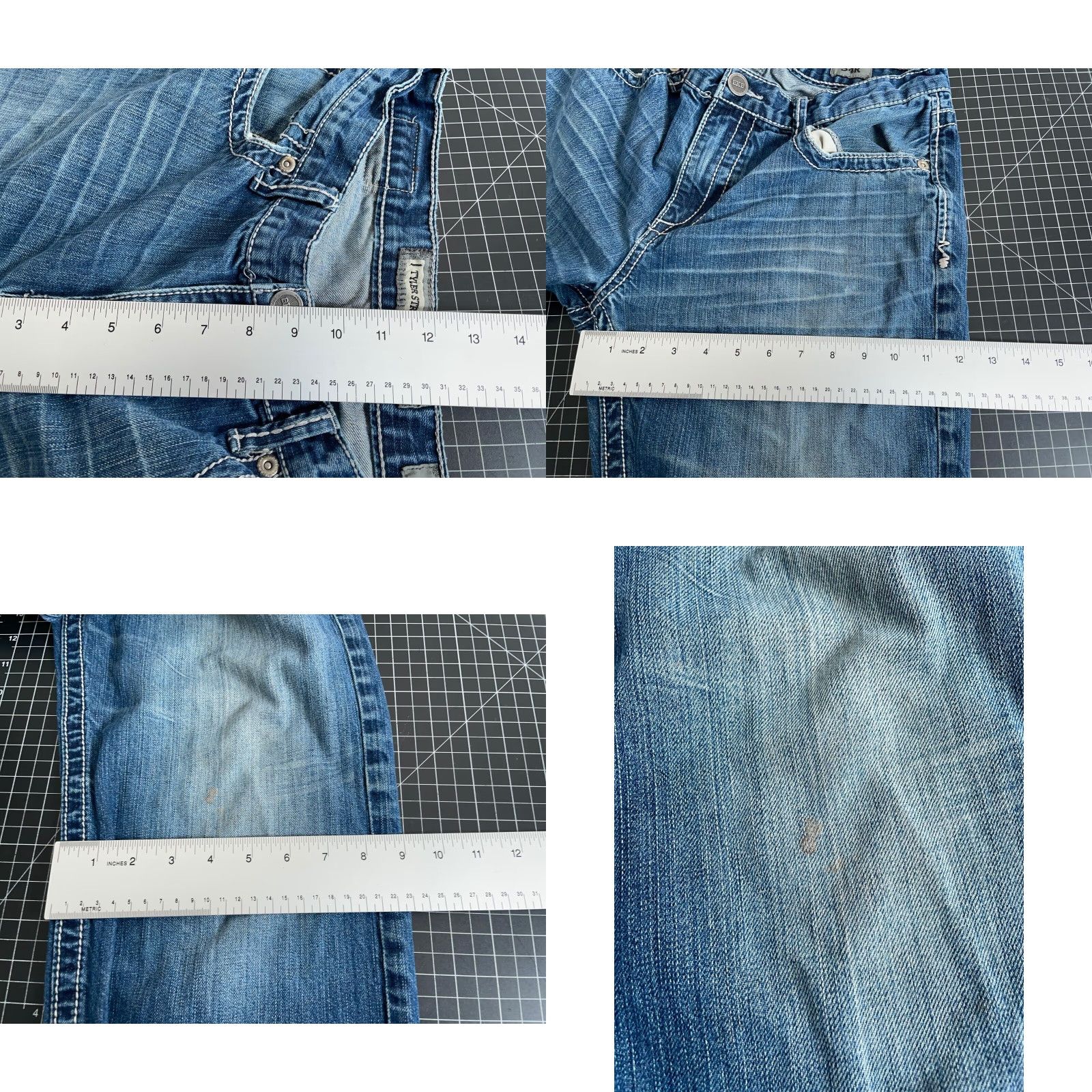 Vintage VINTAGE Buckle BKE Tyler Straight Jeans Men's 32 Blue Denim Mid Rise Regular Fit 31 Inseam Grunge Hipster Size US 32 / EU 48 - 8 Thumbnail