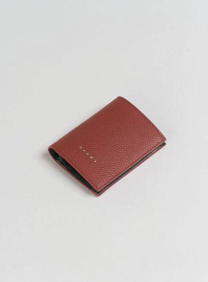 image of Marni O1W1Db10524Size-Os Leather Bifold Wallet In Brown, Women's
