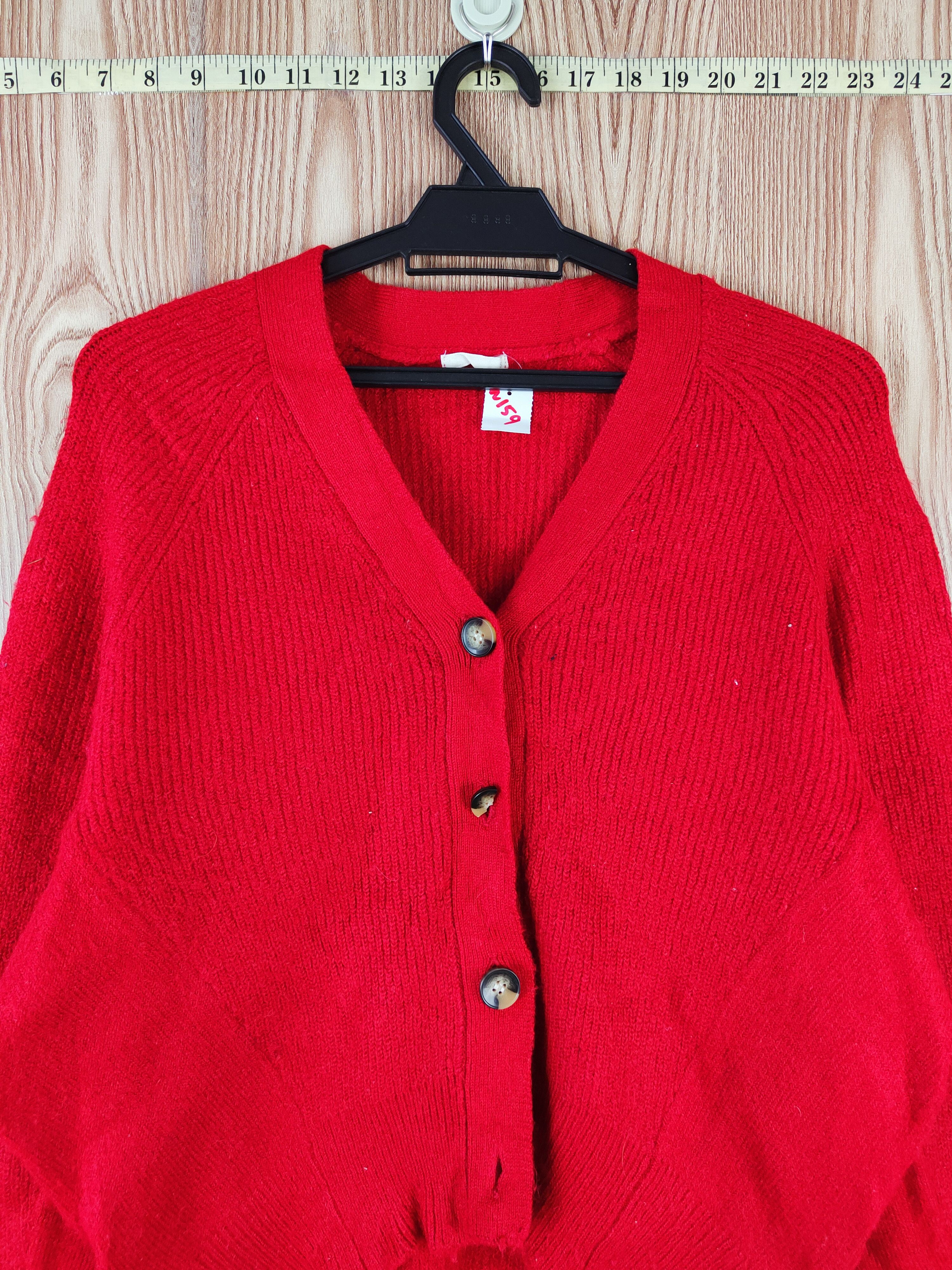 GU GU Red Knitwear Cardigan #W159 Size S / US 4 / IT 40 - 2 Thumbnail