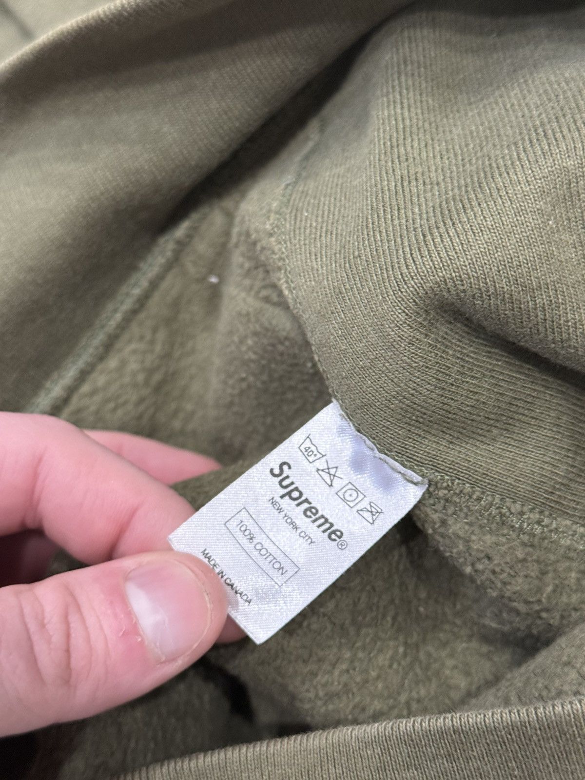Supreme Supreme 2011 Olive Box Logo Hoodie Size US L / EU 52-54 / 3 - 8 Thumbnail