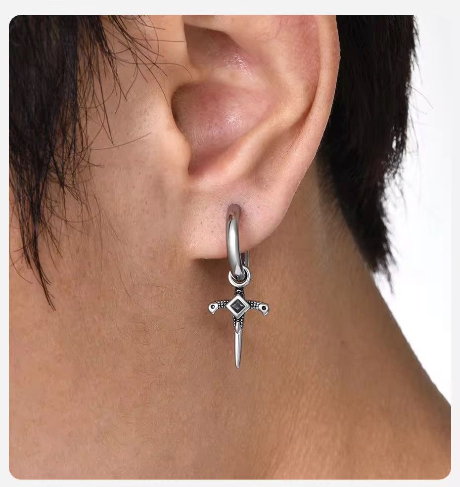 Jewelry Gothic Punk Cross Earring Size ONE SIZE - 1 Thumbnail