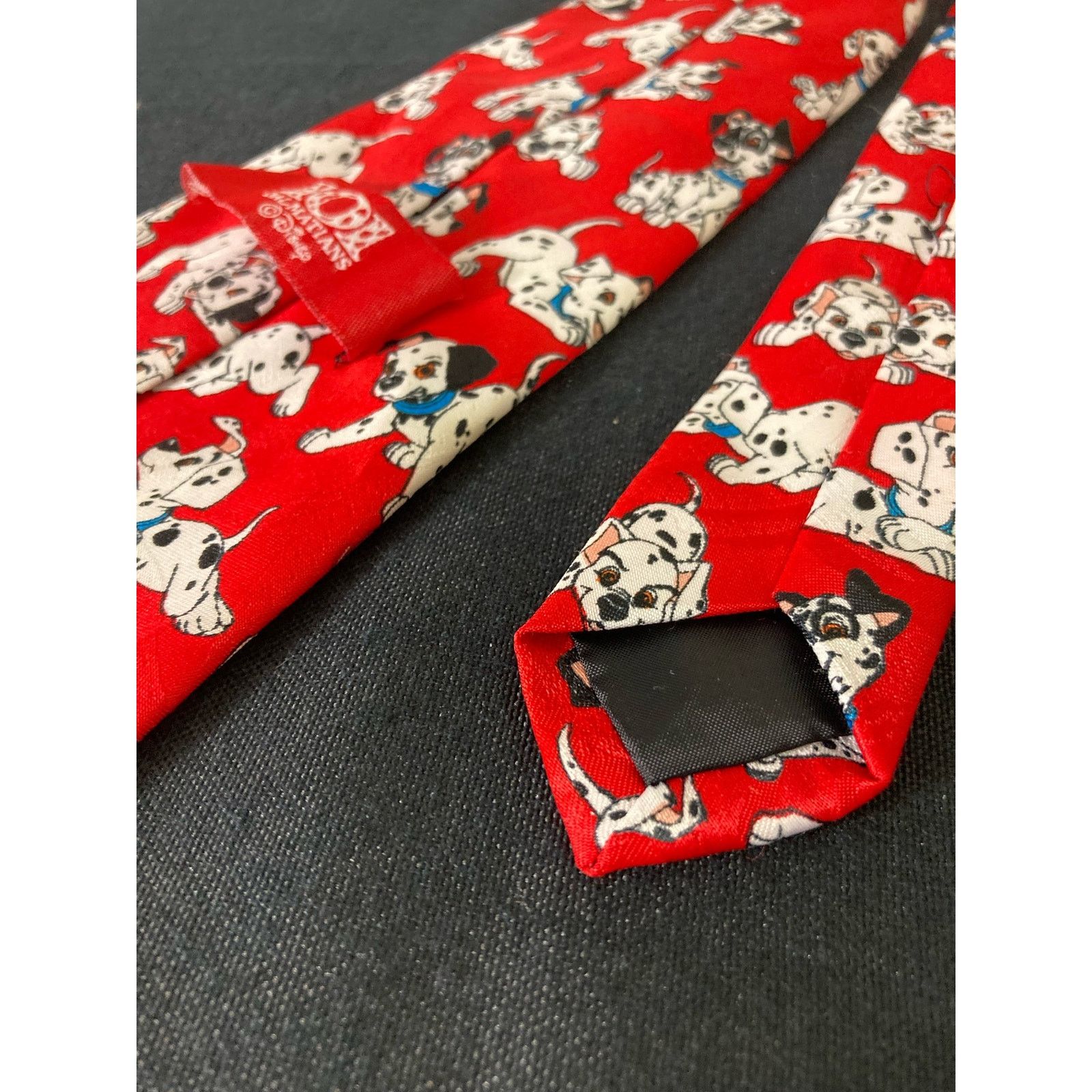 Disney Disney 101 Dalmatians Men's Necktie Red VTG 90s Characters Size ONE SIZE - 3 Thumbnail