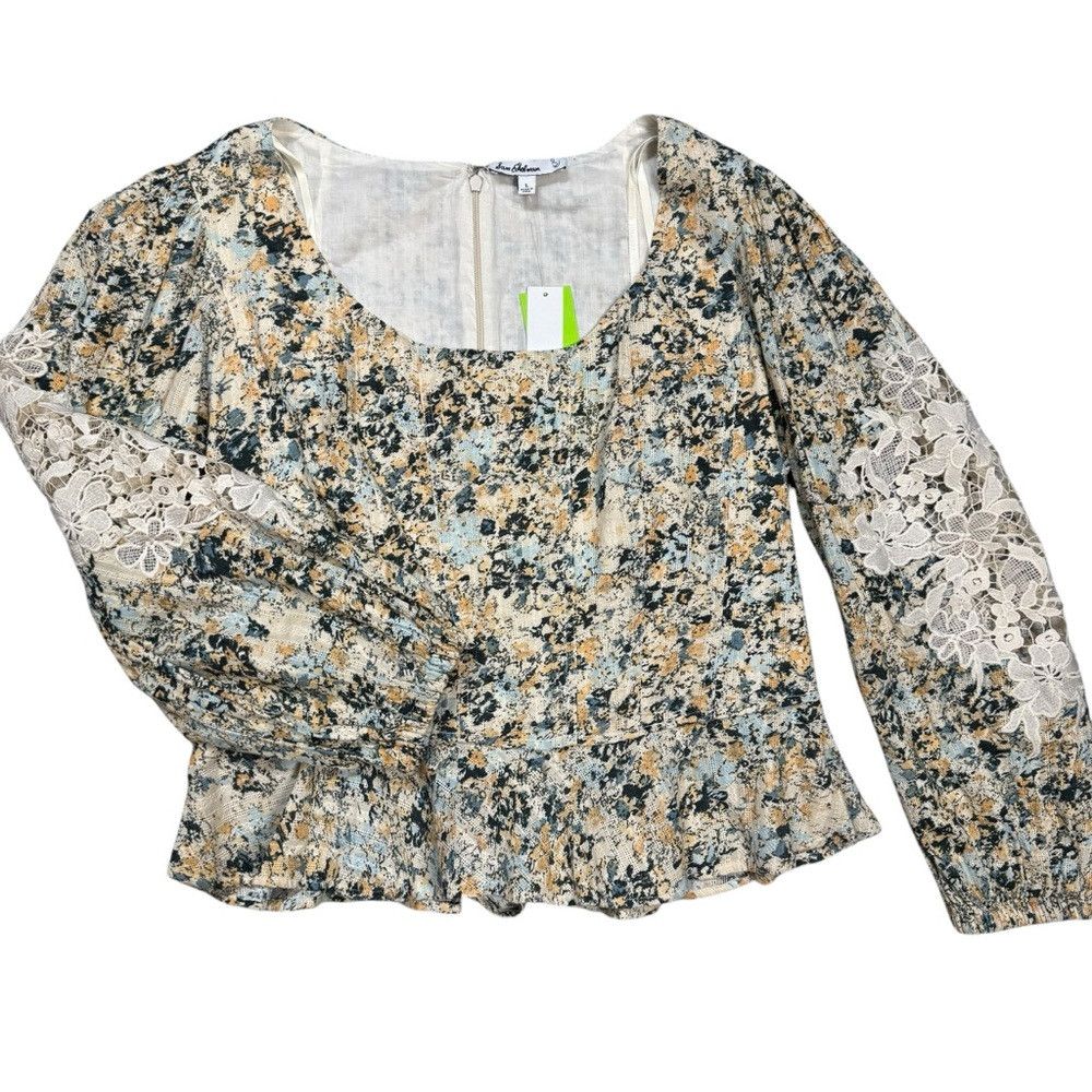 Sam Edelman NWT New $109 Sam Edelman Lainey Lace Peplum Top Size L Size L / US 10 / IT 46 - 5 Thumbnail