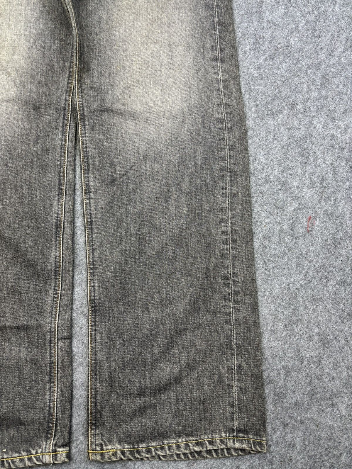 Edwin 💥90s Extra Baggy💥Vintage Edwin Rusty Black Wash Denim F839 Size US 33 - 4 Thumbnail