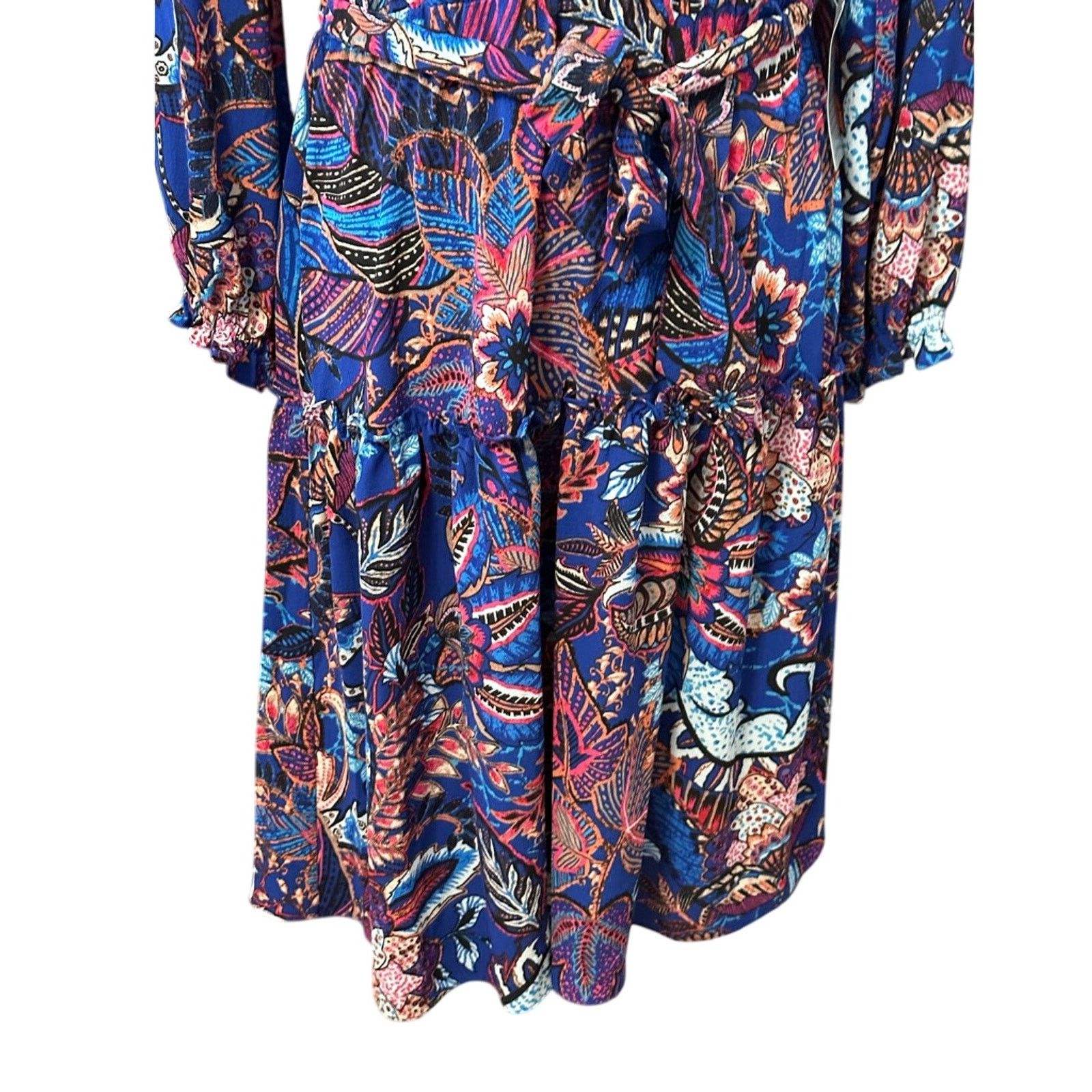 Other London Times ALine Dress Boho Belted Waist Multicolor 6 NWOT Size M / US 6-8 / IT 42-44 - 4 Thumbnail