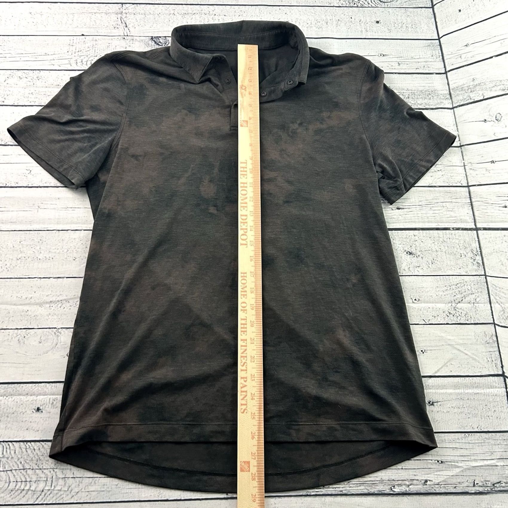 Lululemon Lululemon Dyed Short Sleeve Snap Button Polo Shirt Men's Medium Gray Shirt Button-Up Polo Mens Gray Digital Dye Solid Pattern Vintage No Size US M / EU 48-50 / 2 - 3 Thumbnail