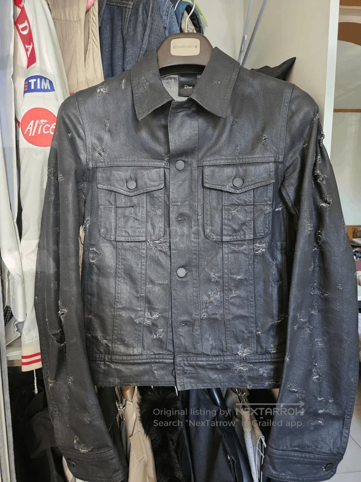 Dior × Hedi Slimane Dior Homme SS04 Strip Destroyed Waxed Denim