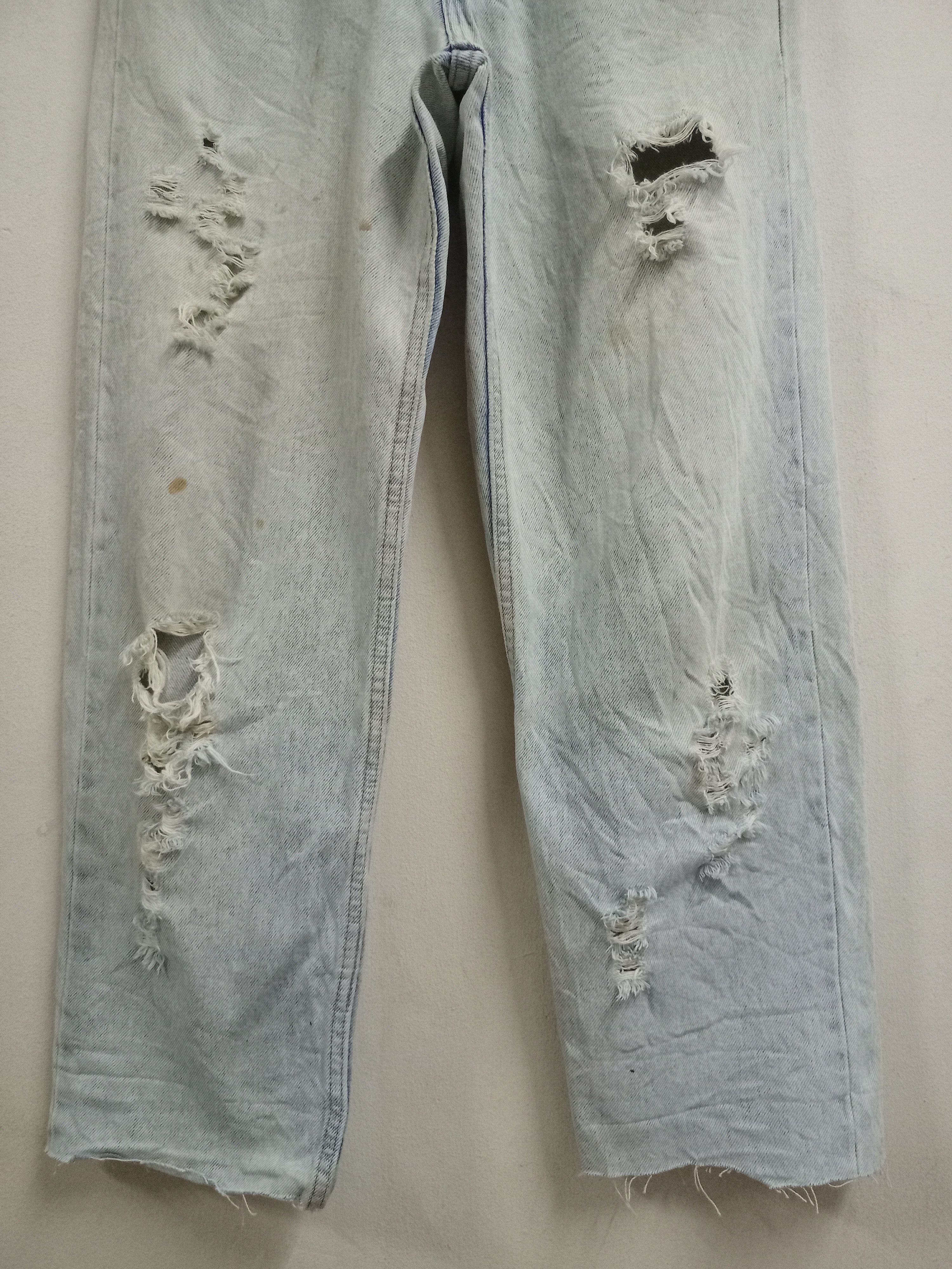 Levi's × Levi's Vintage Clothing Vintage 80s Levis Orange Tab Ripped Relaxed Fit Loose Jeans Size US 30 / EU 46 - 6 Thumbnail