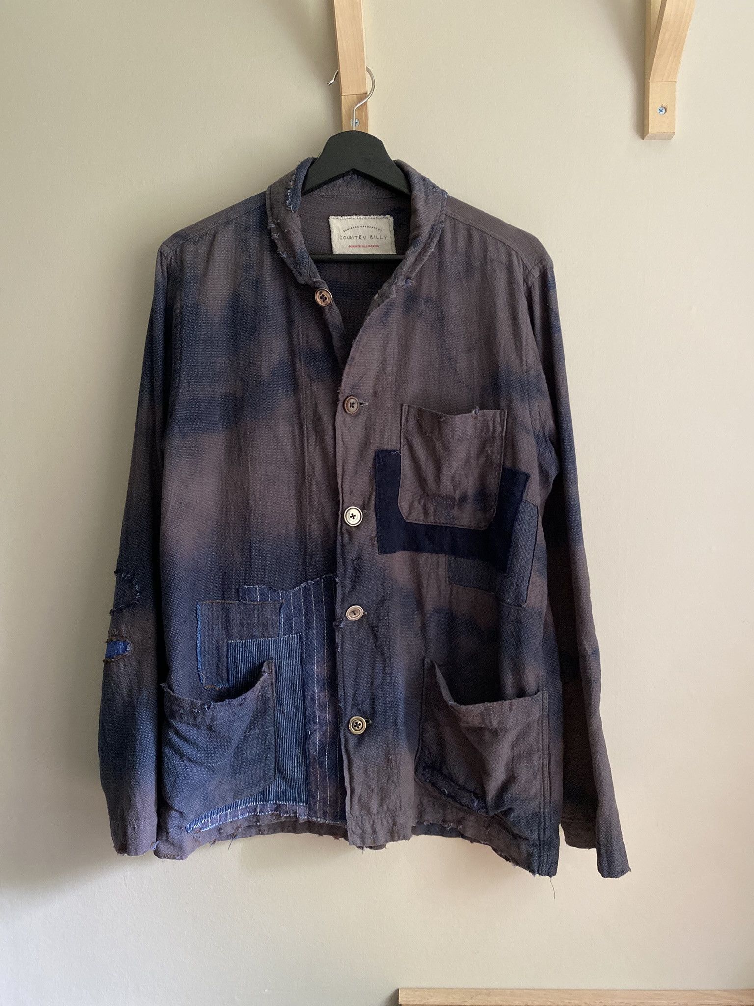 Universal Works Pincheck Dirty Mud-Indigo - Chore Jacket Size US M / EU 48-50 / 2 - 3 Thumbnail
