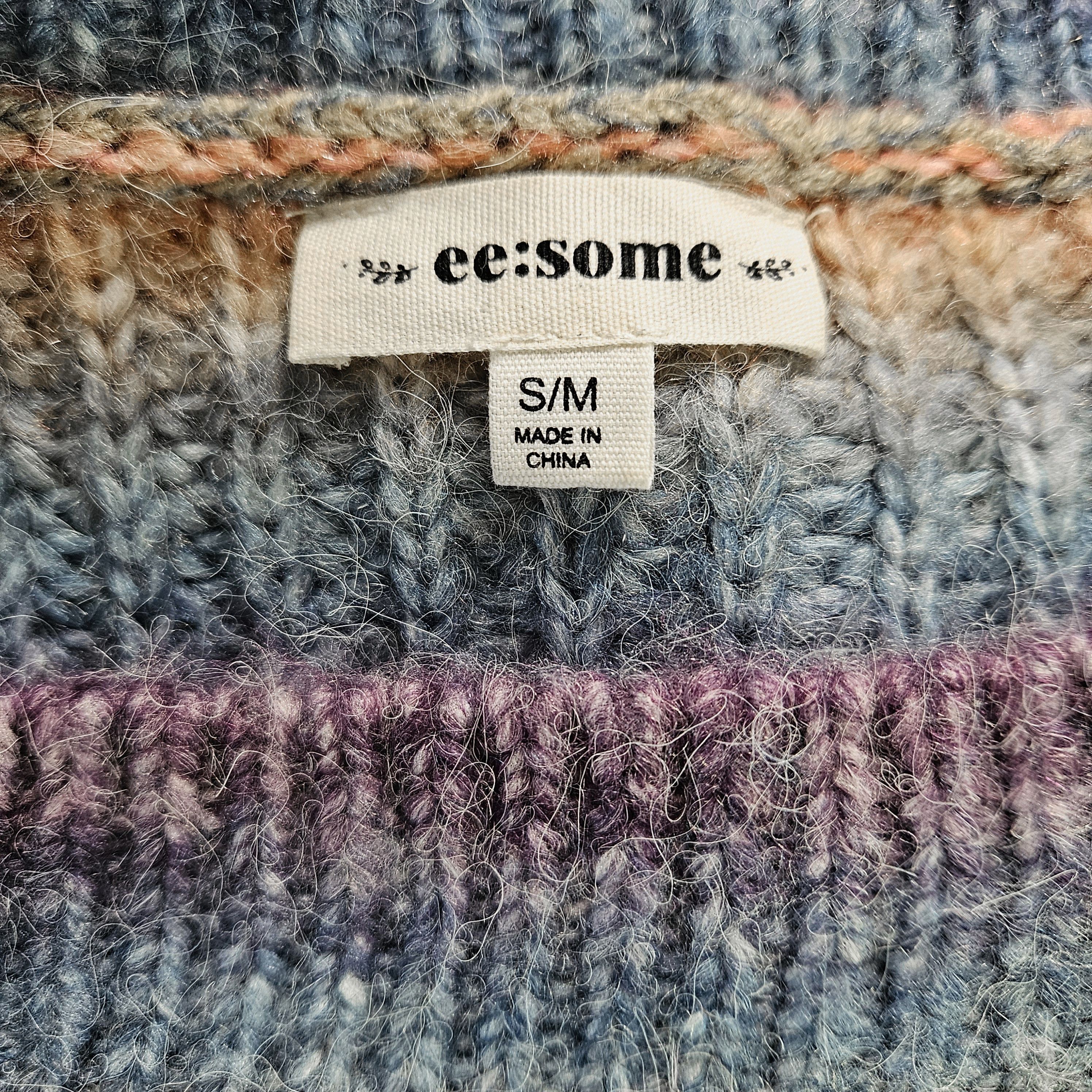 Other ee:some Size S/M Sweater Space Dye Ombre Rainbow Chunky Knit Size M / US 6-8 / IT 42-44 - 6 Thumbnail