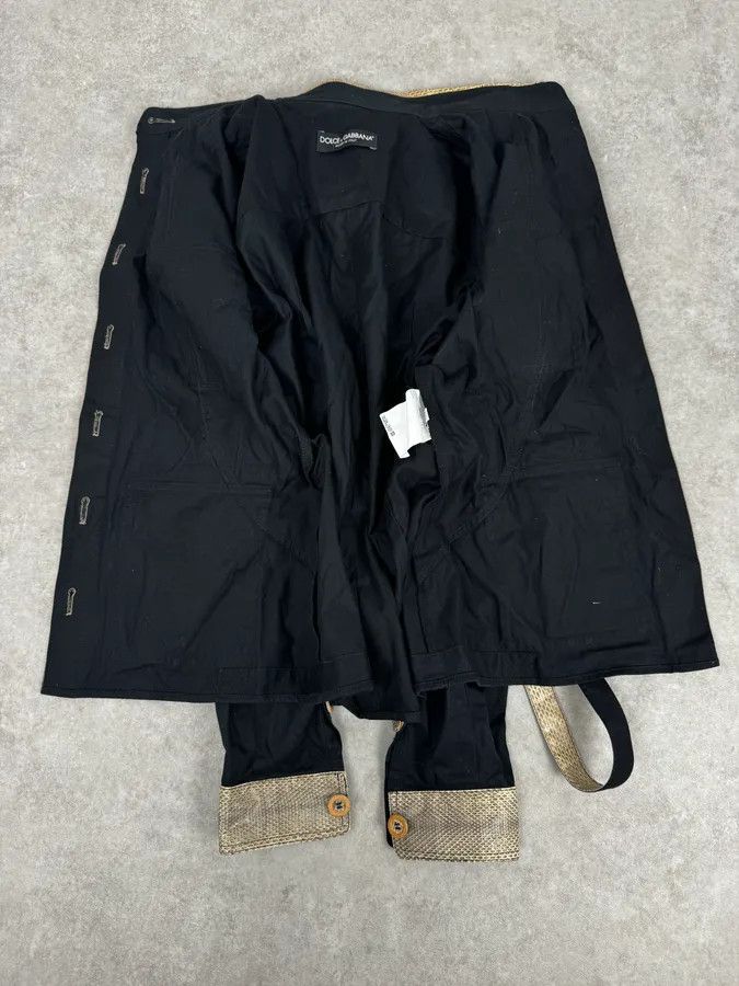 Dolce & Gabbana 2000s Dolce & Gabbana Black Snakeskin Effect Black Jacket Size US M / EU 48-50 / 2 - 7 Thumbnail