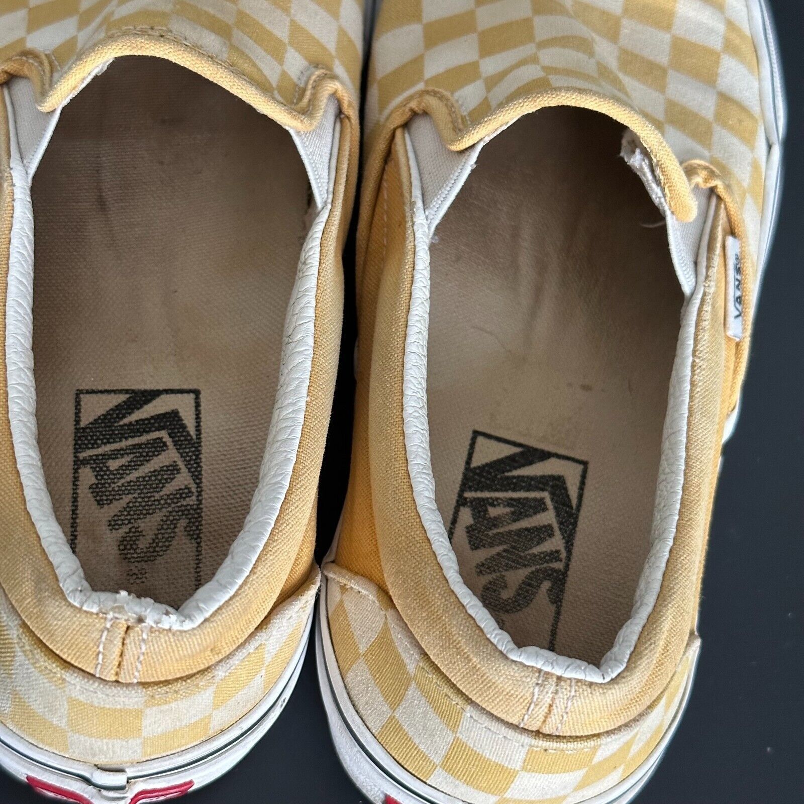 Vans VANS Classic Slip On Checker Yellow&White Men 6/Wo7.5 Skater Size US 6 / EU 39 - 3 Thumbnail