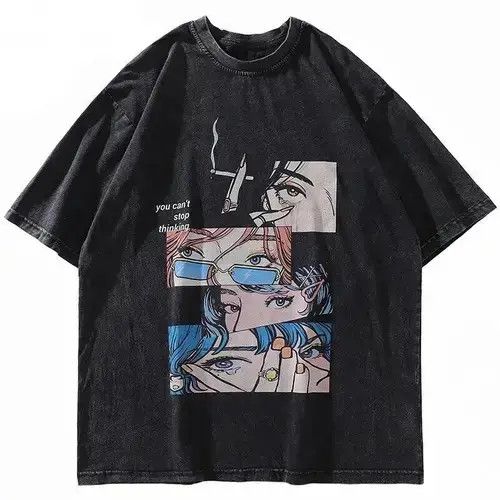 Anime × Japanese Brand Anime Eyes Black Printed T-shirt Tee Short Sleeve Size US M / EU 48-50 / 2 - 1 Thumbnail