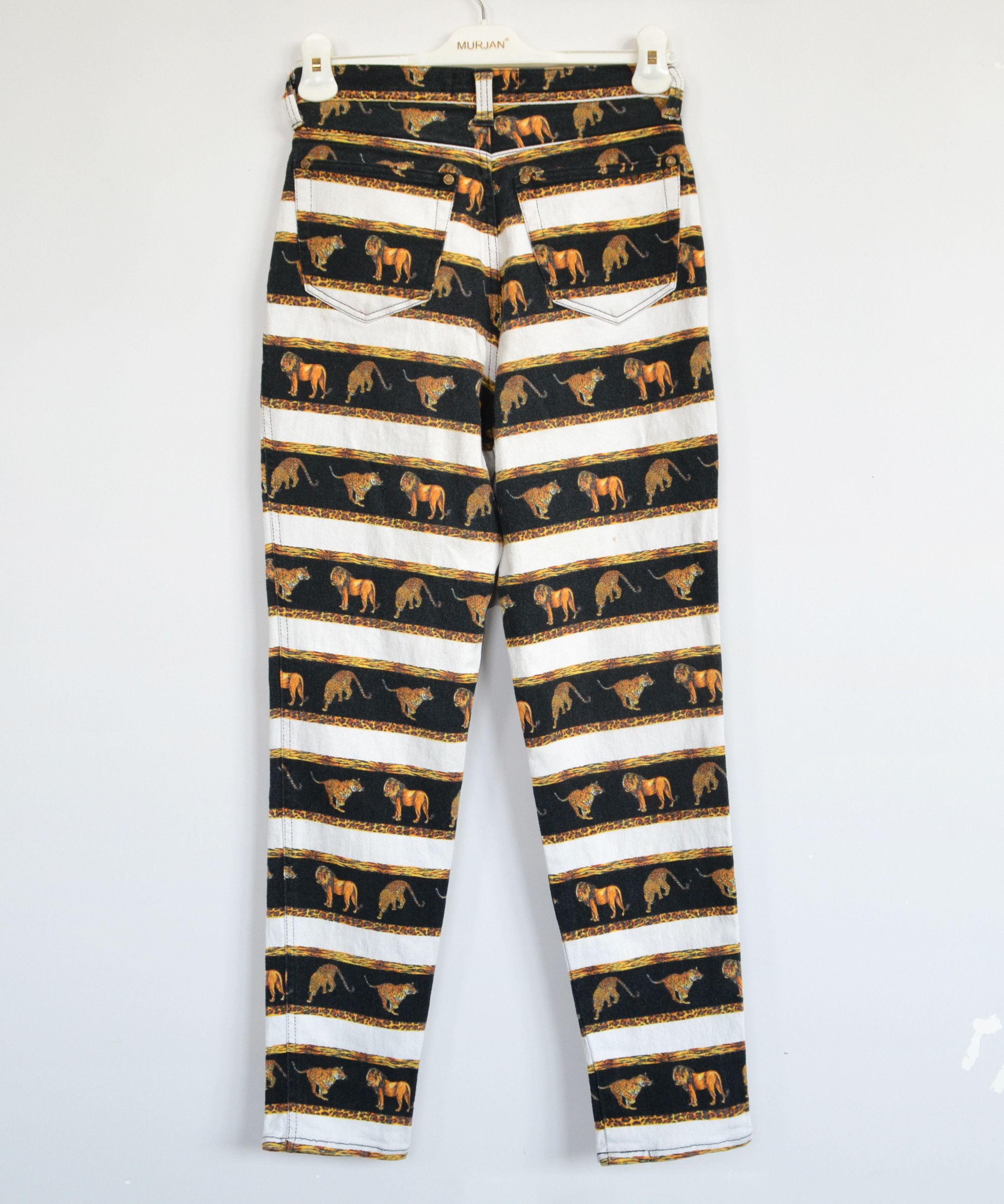 Versace Jeans Couture VERSACE Jeans Pants Printed Tiger Lion Denim Vintage 90s Size 30" / US 8 / IT 44 - 6 Thumbnail