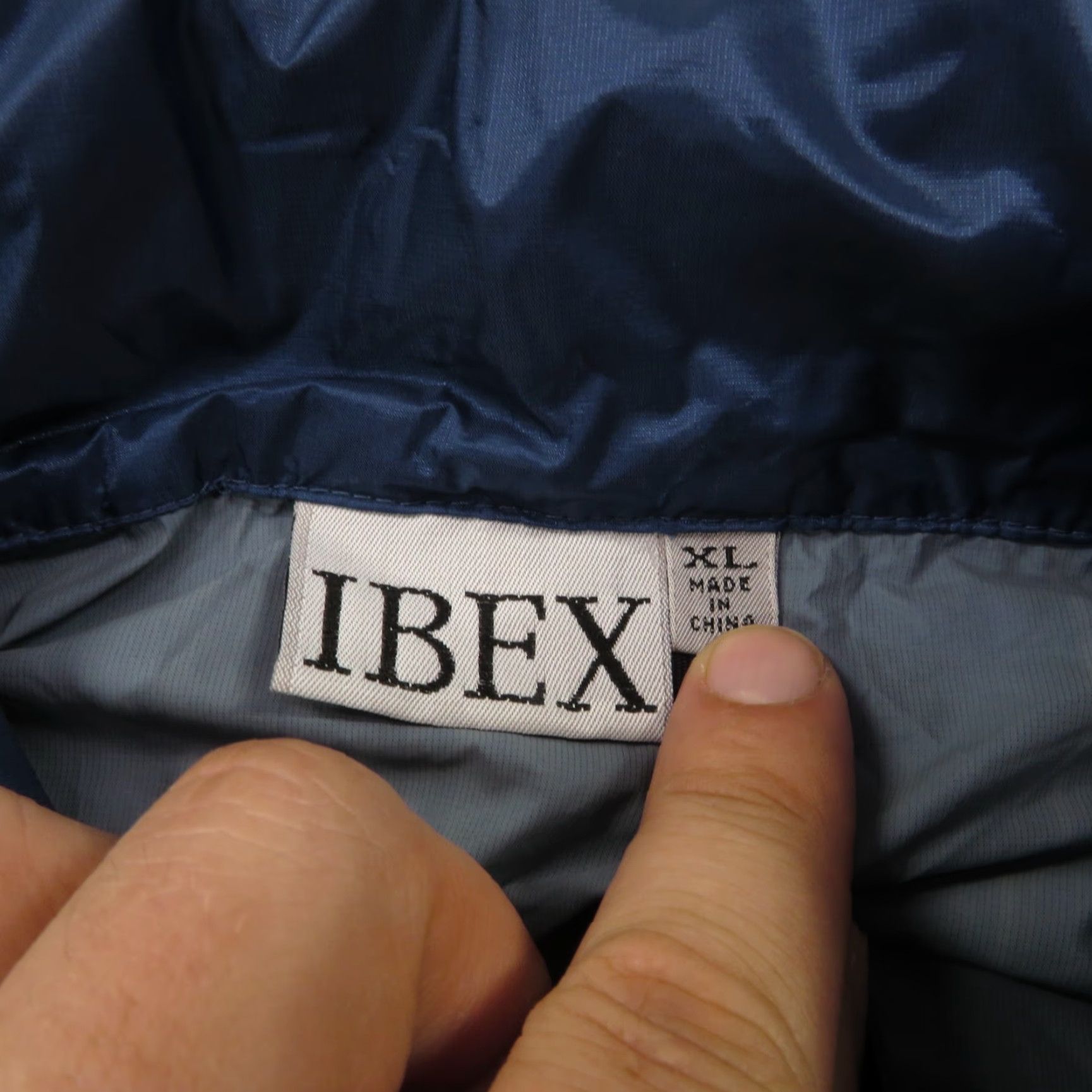 Vintage Ibex Jacket Men XL Blue Nylon Softshell Packable Removable Hood Rain Coat Trail Weathergear Zipper Pockets Size US XL / EU 56 / 4 - 5 Thumbnail
