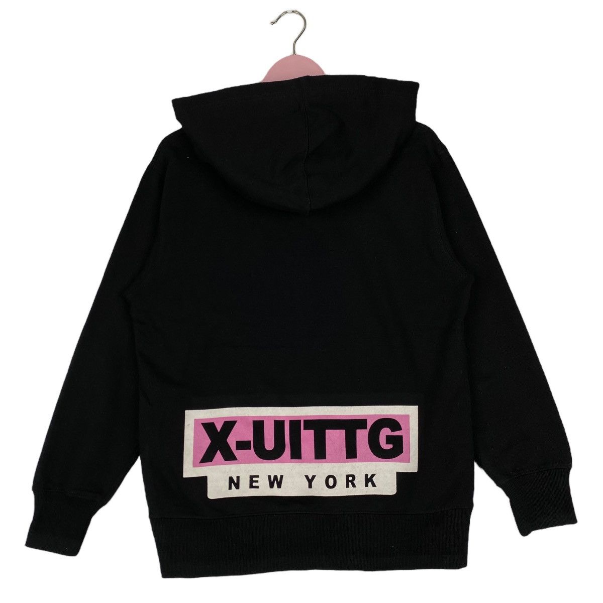Vintage Vintage X-Uittg Printed Hoodie Black Pullover Jumper Size M Size US M / EU 48-50 / 2 - 7 Thumbnail