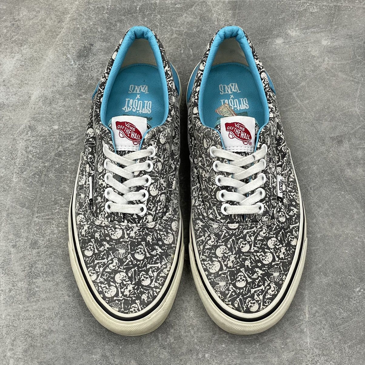 Stussy × Vans Stussy x Vans Vault Era LX Skull UK9 US10 Black White Rare Size US 10 / EU 43 - 3 Thumbnail