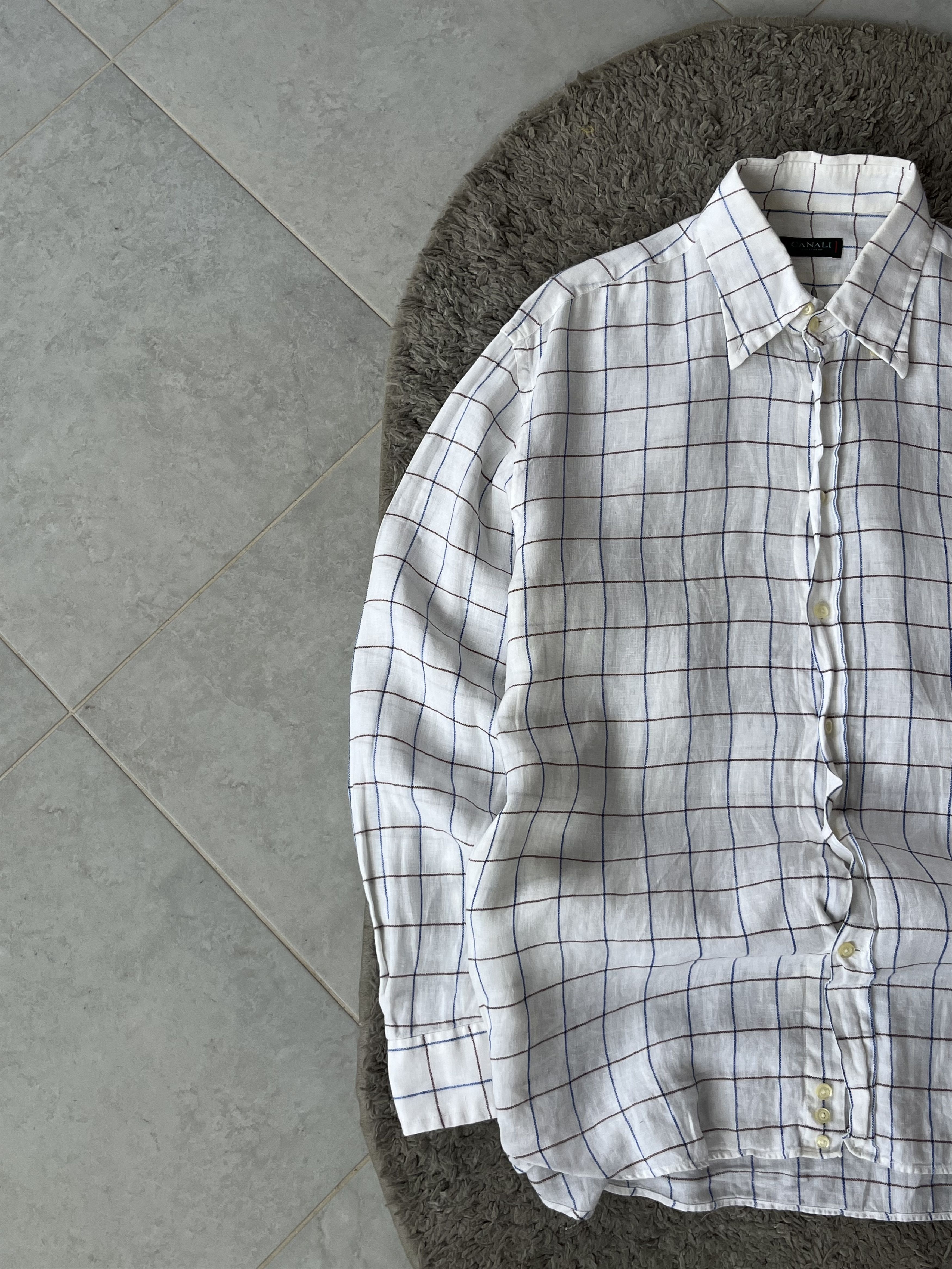 Canali CANALI Vintage Checkered Shirt Very Rare MADE IN ITALY Size US XL / EU 56 / 4 - 3 Thumbnail