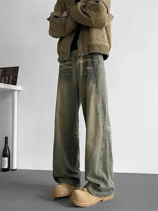 Japanese Brand Retro straight leg slightly flared wide leg jeans Size US 32 / EU 48 - 4 Thumbnail