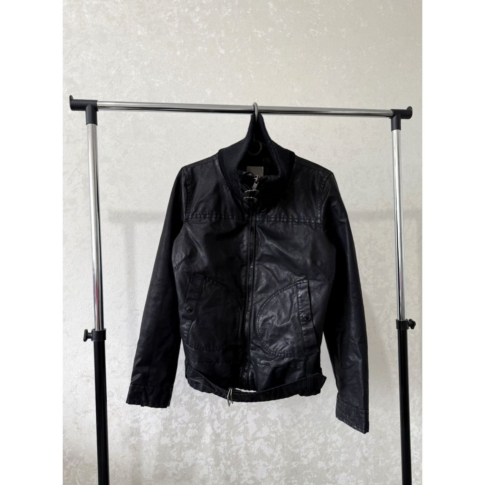 Diesel DIESEL LEATHER JACKET BLACK WOMEN’S VINTAGE STYLE MOTORCYCLE Jacket M Size M / US 6-8 / IT 42-44 - 2 Thumbnail