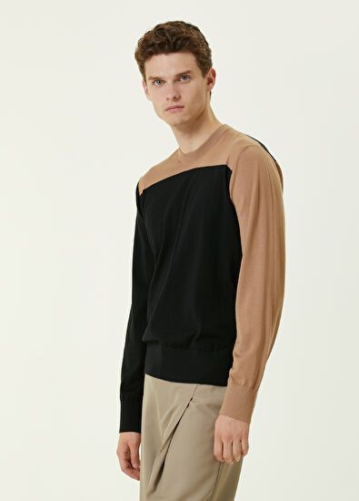 Salvatore Ferragamo o1s1rm1224 Sweater in Black & Beige Size US L / EU 52-54 / 3 - 3 Thumbnail