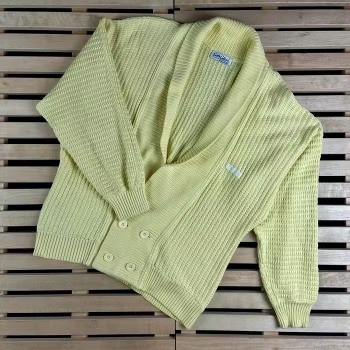 Carlo Colucci × Vintage Mens Sweater Cardigan Carlo Colucci Vintage Yellow Size L Size US L / EU 52-54 / 3 - 1 Thumbnail