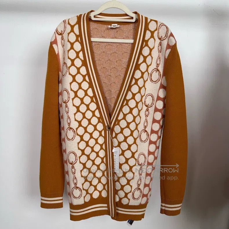 Hermes Hermes Classic Pig Nose Printed Knit Cardigan Size XXS / US 00 / IT 34 - 1 Thumbnail