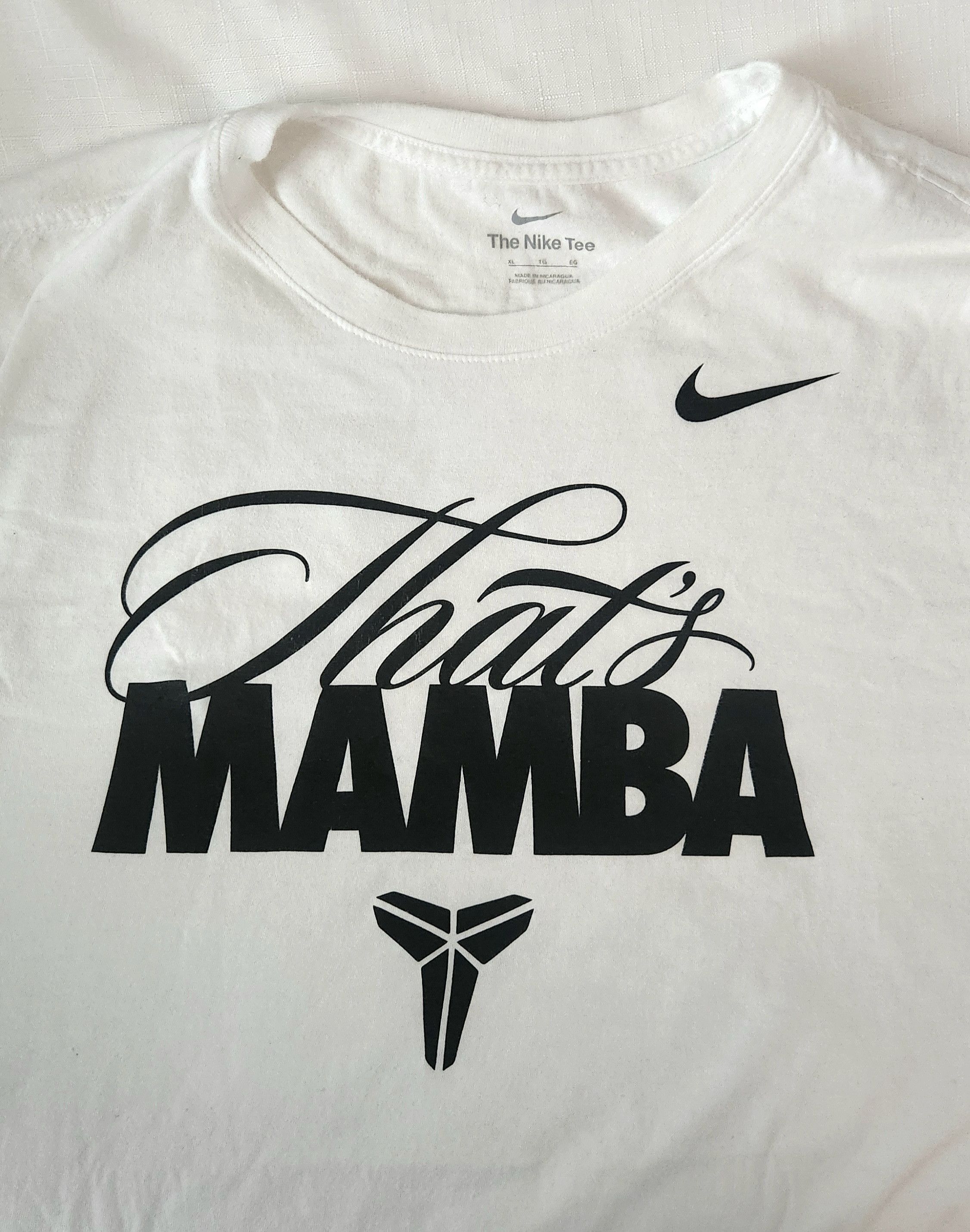 Nike Nike Kobe Bryant That's Mamba T-Shirt White Large Tee Size US L / EU 52-54 / 3 - 4 Thumbnail