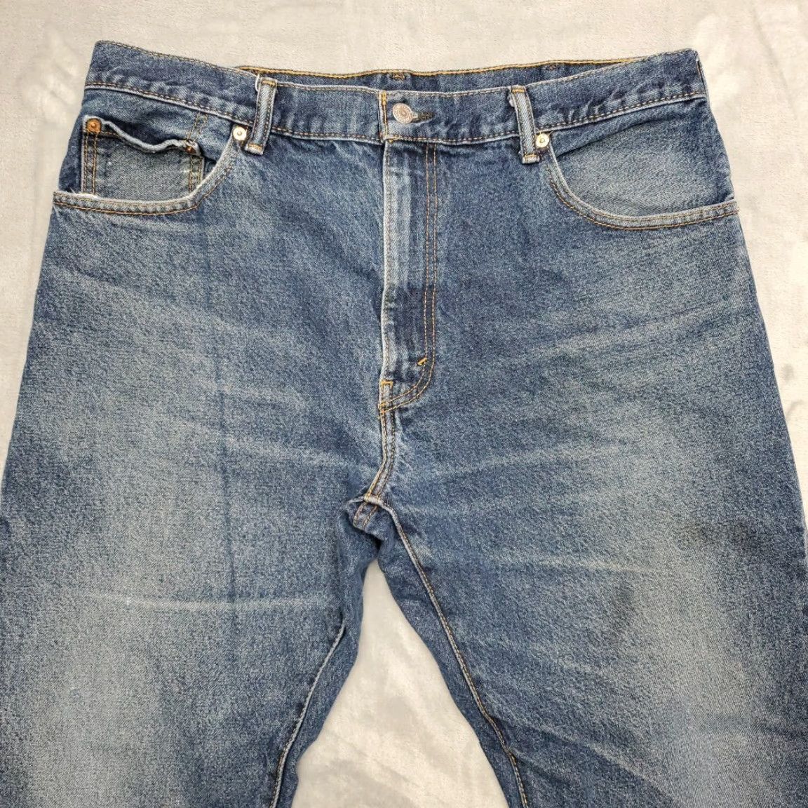 Denime VINTAGE Levis 517 Jeans Mens 38x32 Blue Faded Denim 100% Cotton Classic Bootcut Pants Size US 38 / EU 54 - 4 Thumbnail