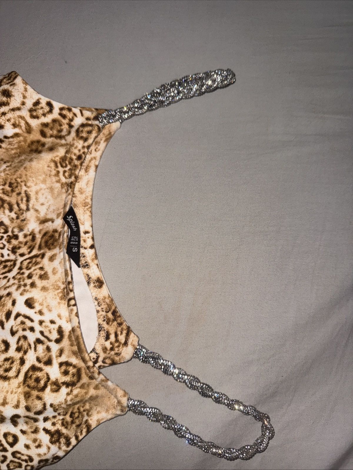 Other cheetah print bodysuit with rhinestone straps Size S / US 4 / IT 40 - 4 Thumbnail