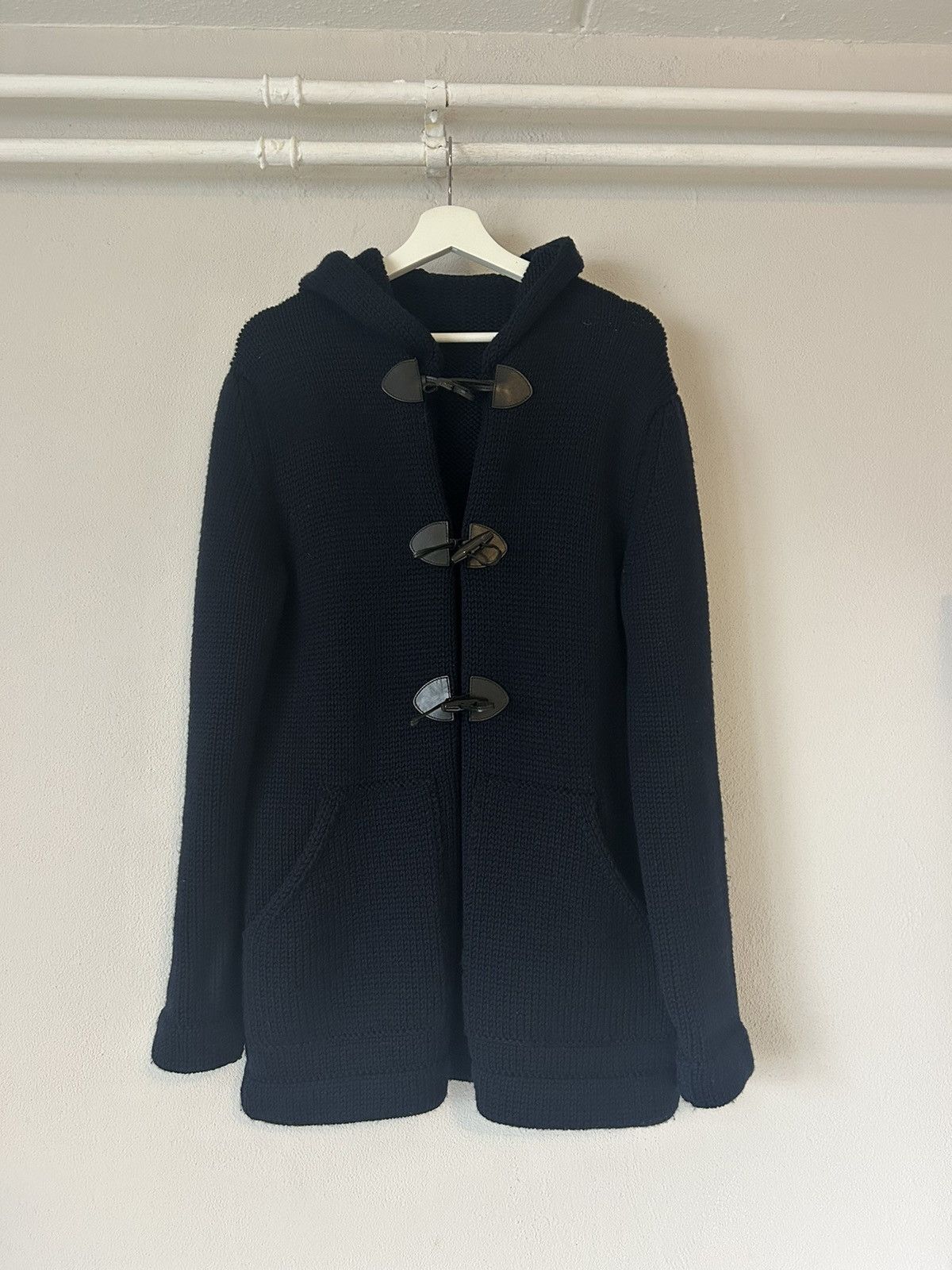 Prada Prada Hooded Toggle Knit Jacket - Size 50 Size US M / EU 48-50 / 2 - 1 Thumbnail