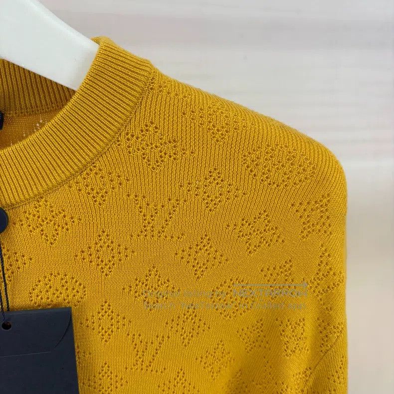 Louis Vuitton Louis Vuitton SS25 New Yellow Full Logo Knitted Sweatshirt Size US M / EU 48-50 / 2 - 4 Thumbnail