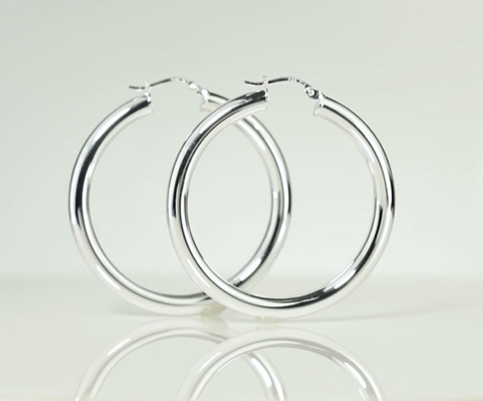 Giani Bernini Giani Bernini Polished Hoop Earrings Sterling Silver Size ONE SIZE - 4 Thumbnail