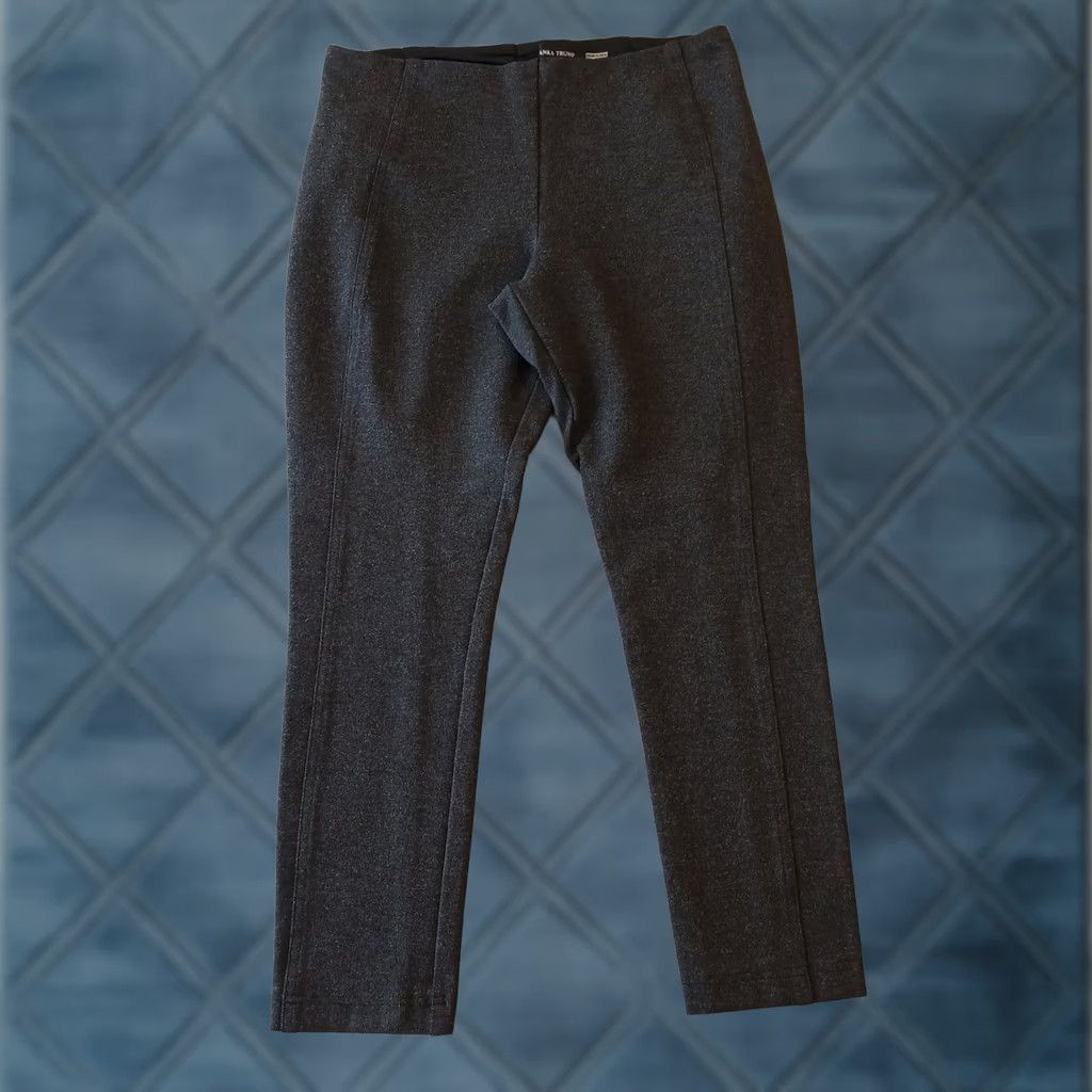 Vintage Ivanka Trump Pants Womens Large Gray Ankle Pull On Skinny Stretch 31x25 Mid Rise Size 36" / US 14 / IT 50 - 1 Thumbnail