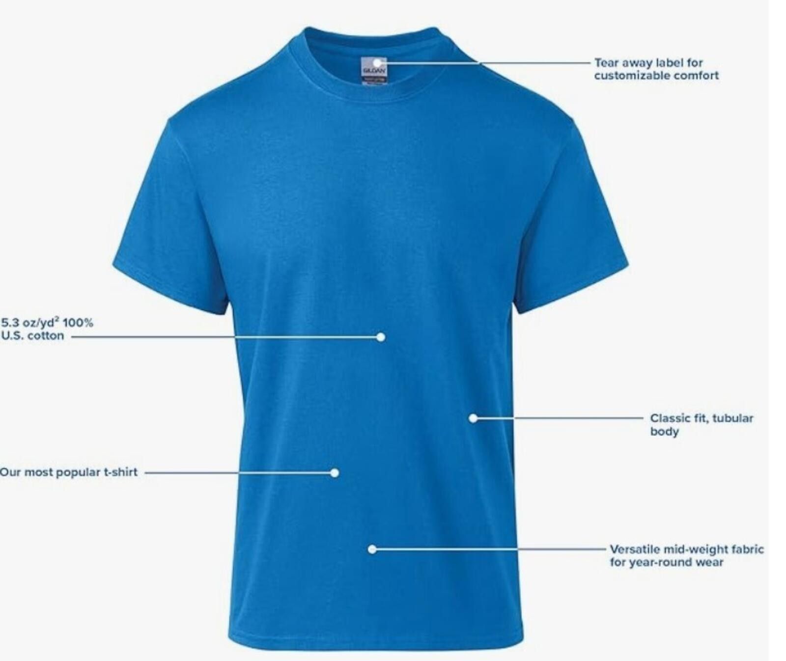 Gildan Gildan Men's Heavy Cotton T-shirt, Military Green, Large US Size US L / EU 52-54 / 3 - 4 Thumbnail