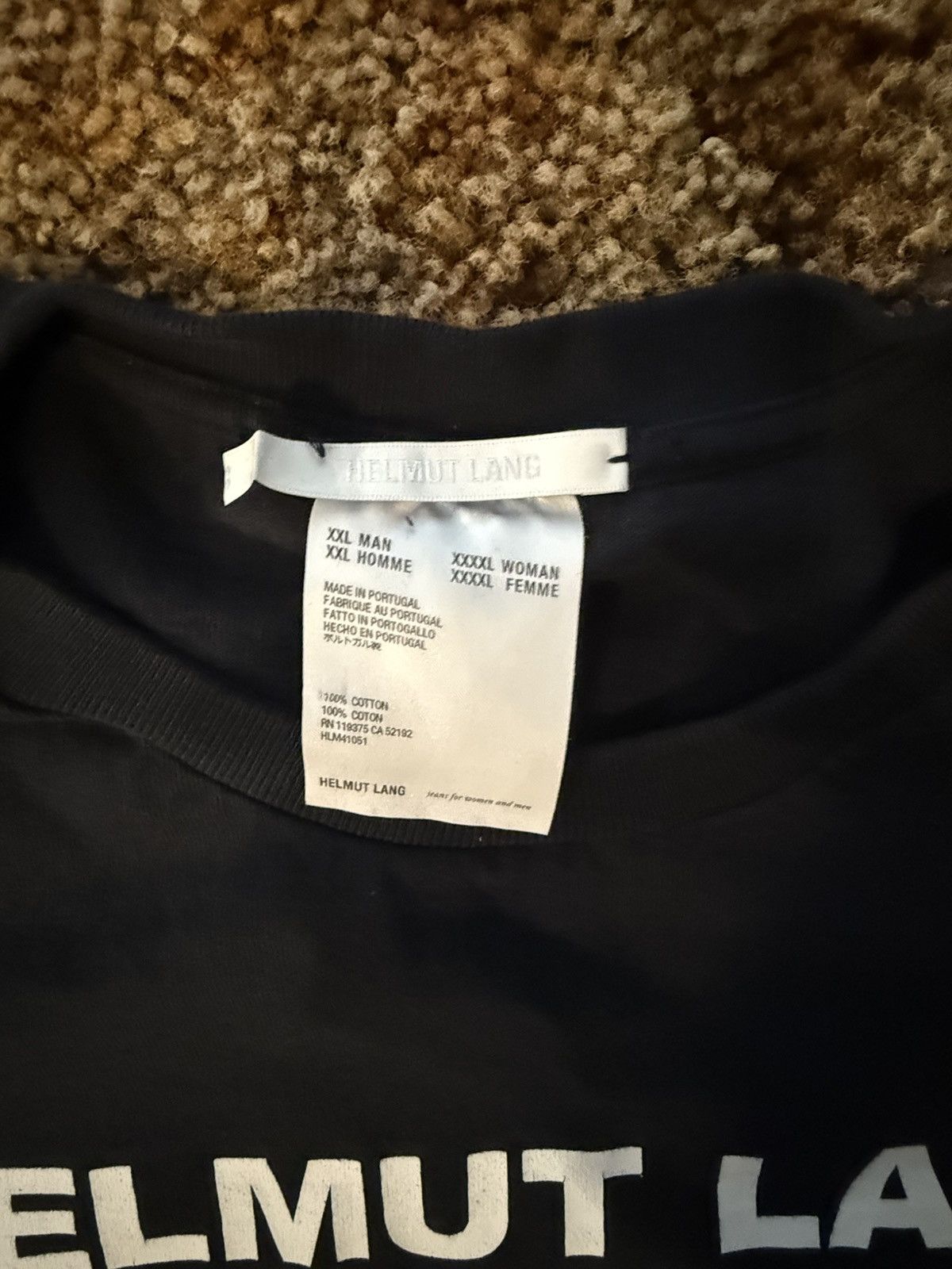Helmut Lang Helmut Lang Black Tee Size US XL / EU 56 / 4 - 5 Thumbnail
