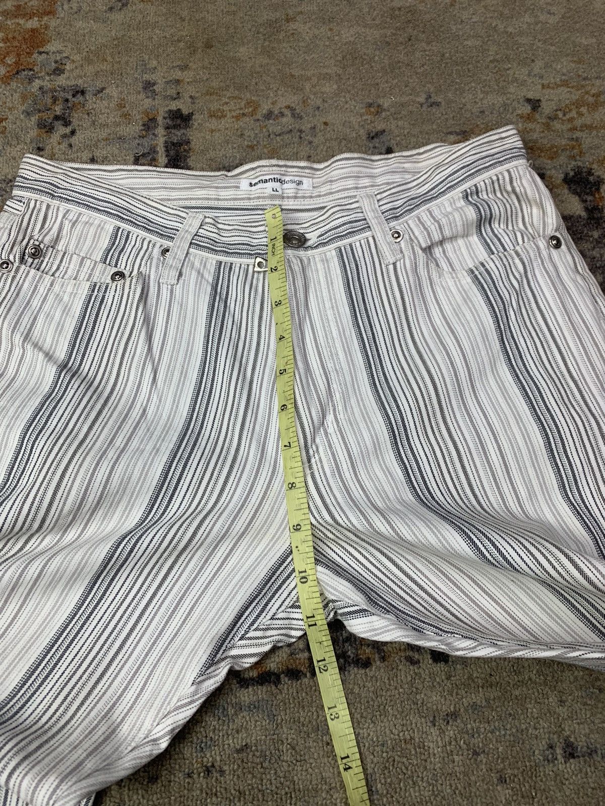 If Six Was Nine × Japanese Brand × semanticdesign Vintage Semantic design stripe style Size US 31 - 13 Thumbnail