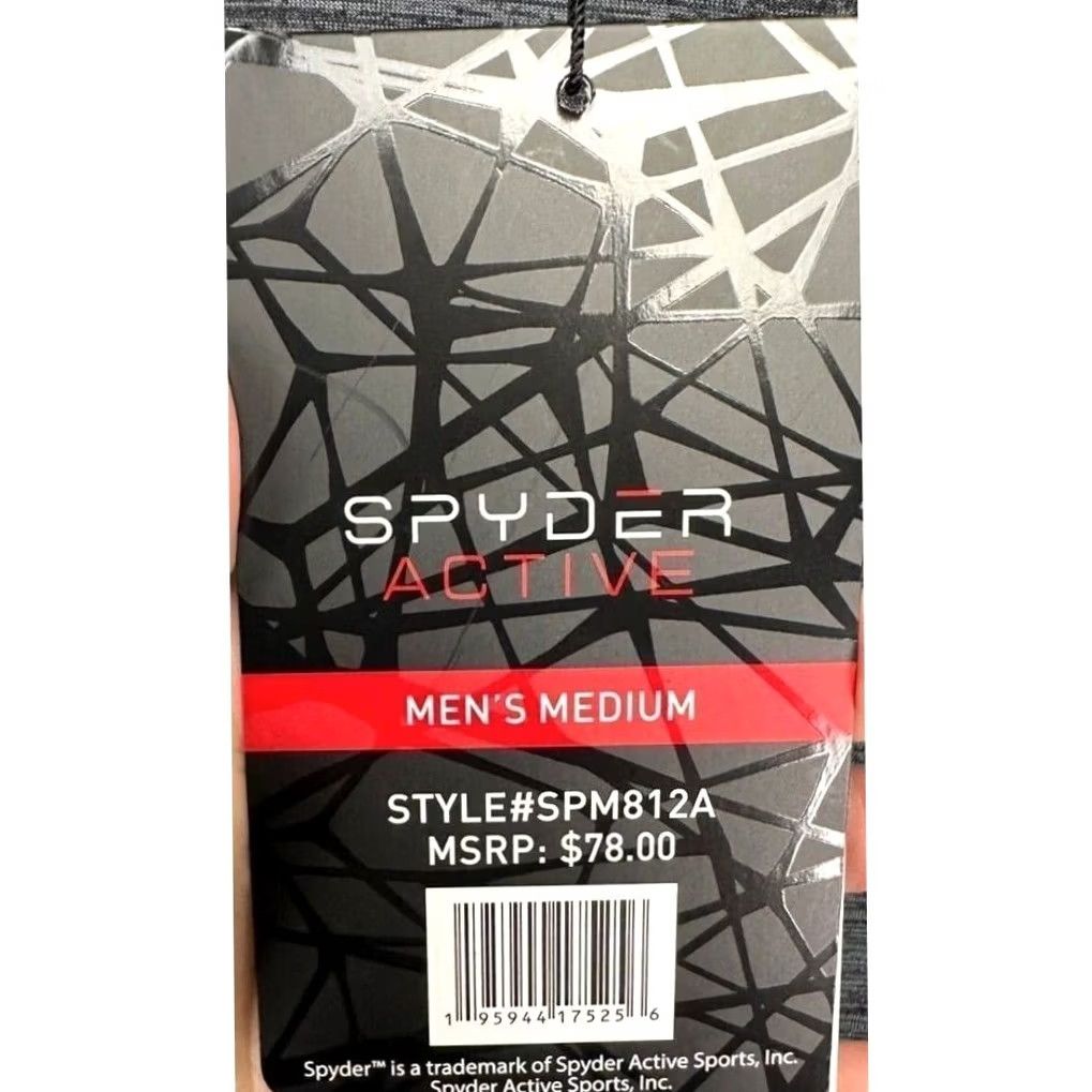 Spyder Spyder Active Hoodie Mens Medium Gray Stretch Athletic Long Sleeve Shirt Size US M / EU 48-50 / 2 - 2 Thumbnail