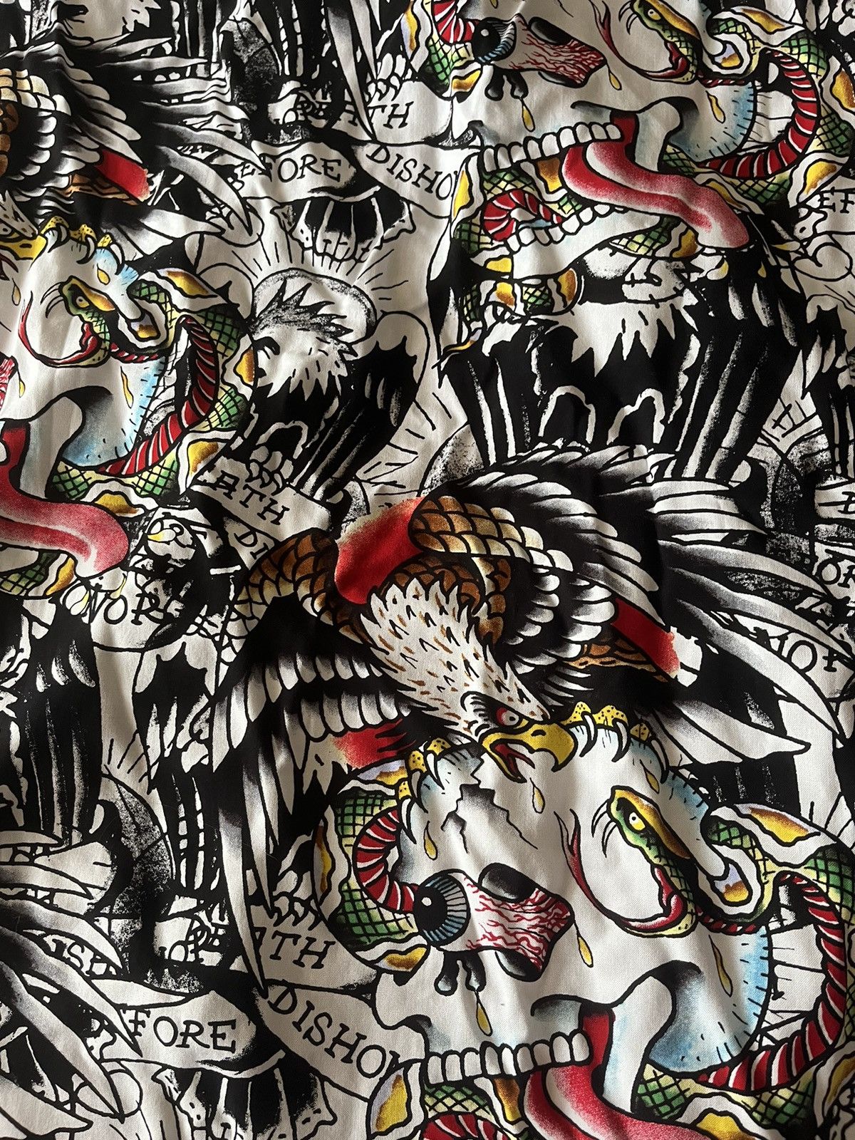 Ed Hardy Men's Button Down All Over Print Lightweight Shirt XXL Size US XXL / EU 58 / 5 - 4 Thumbnail