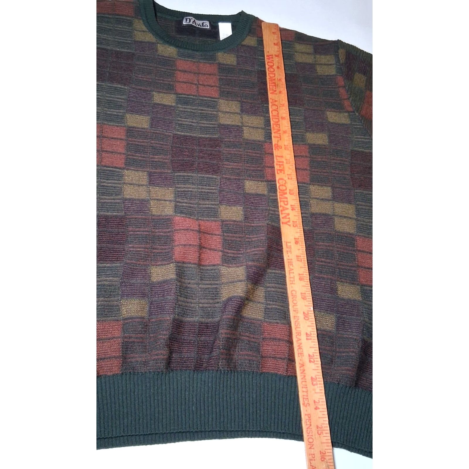 Vintage VINTAGE D'Avita Sweater Men XL Wool Blend Pullover Green Geometric Retro Size US XL / EU 56 / 4 - 6 Thumbnail