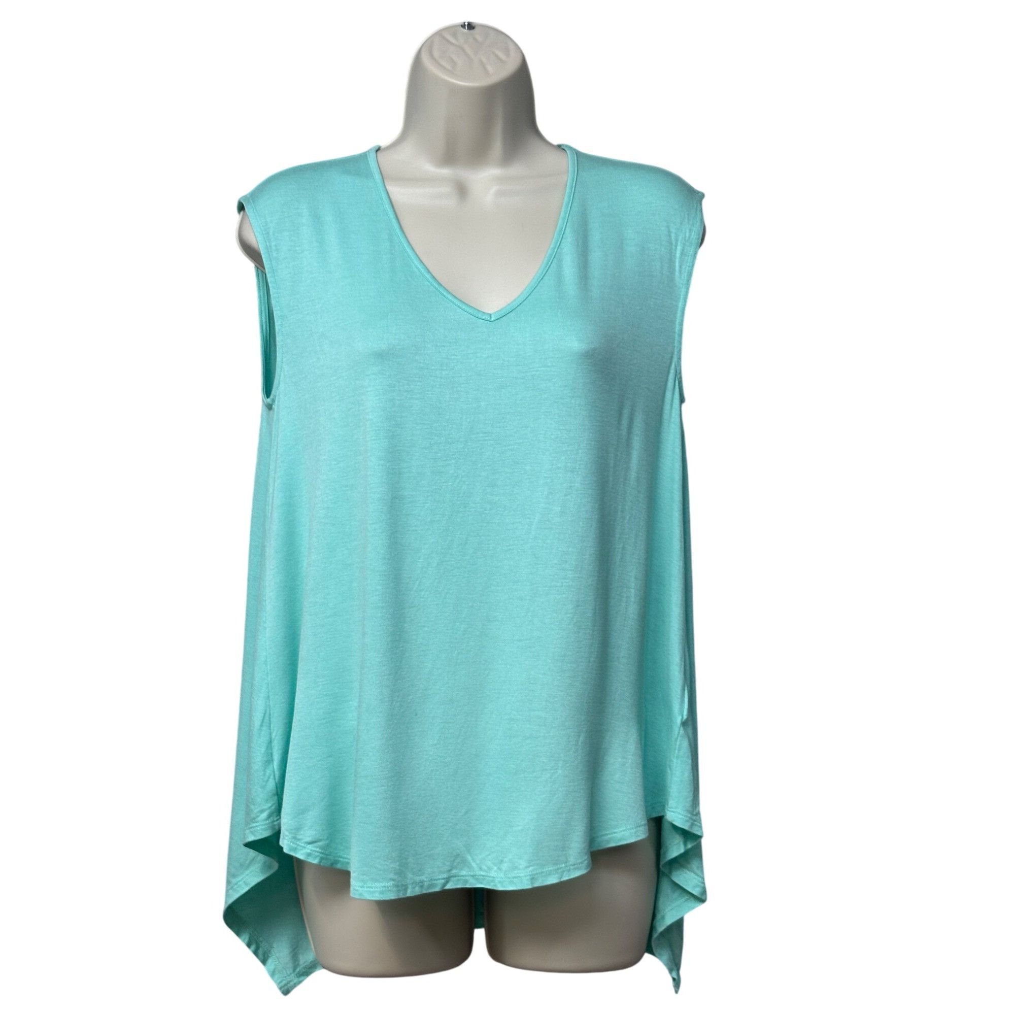 Other Hippie Rose Junior’s Sharkbite Hi-Low Tee, Lunar Mint, L Size L / US 10 / IT 46 - 3 Thumbnail