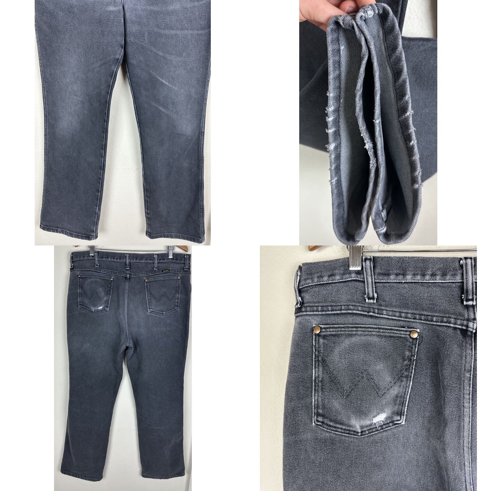 Wrangler Wrangler 938 Jeans Bootcut Slim 38x30 Black 5-Pocket Denim Stretch ACTUAL Slim Fit Cowboys Western Mens Jeans Size US 38 / EU 54 - 8 Thumbnail