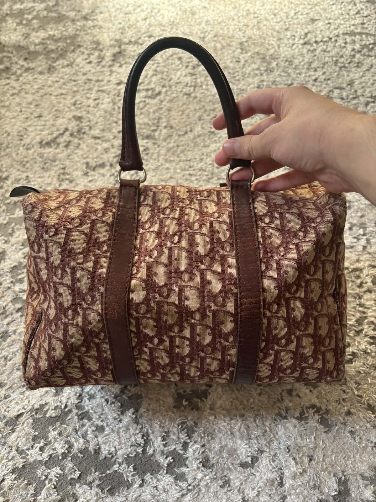 Dior Dior red cherry monogram vintage boston bag 30 Size ONE SIZE - 3 Thumbnail