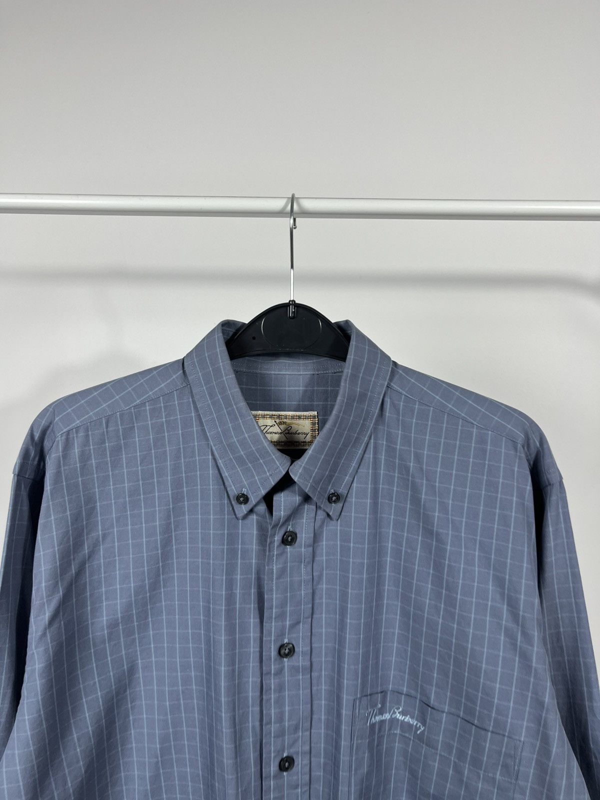 Other Thomas Burberry Blue Check Button-Up Shirt Size M Size US M / EU 48-50 / 2 - 3 Thumbnail