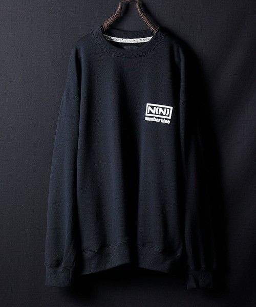 image of Number N Ine Number Nine N(N) Small Logo Sweatshirt in Black, Men's (Size XL)