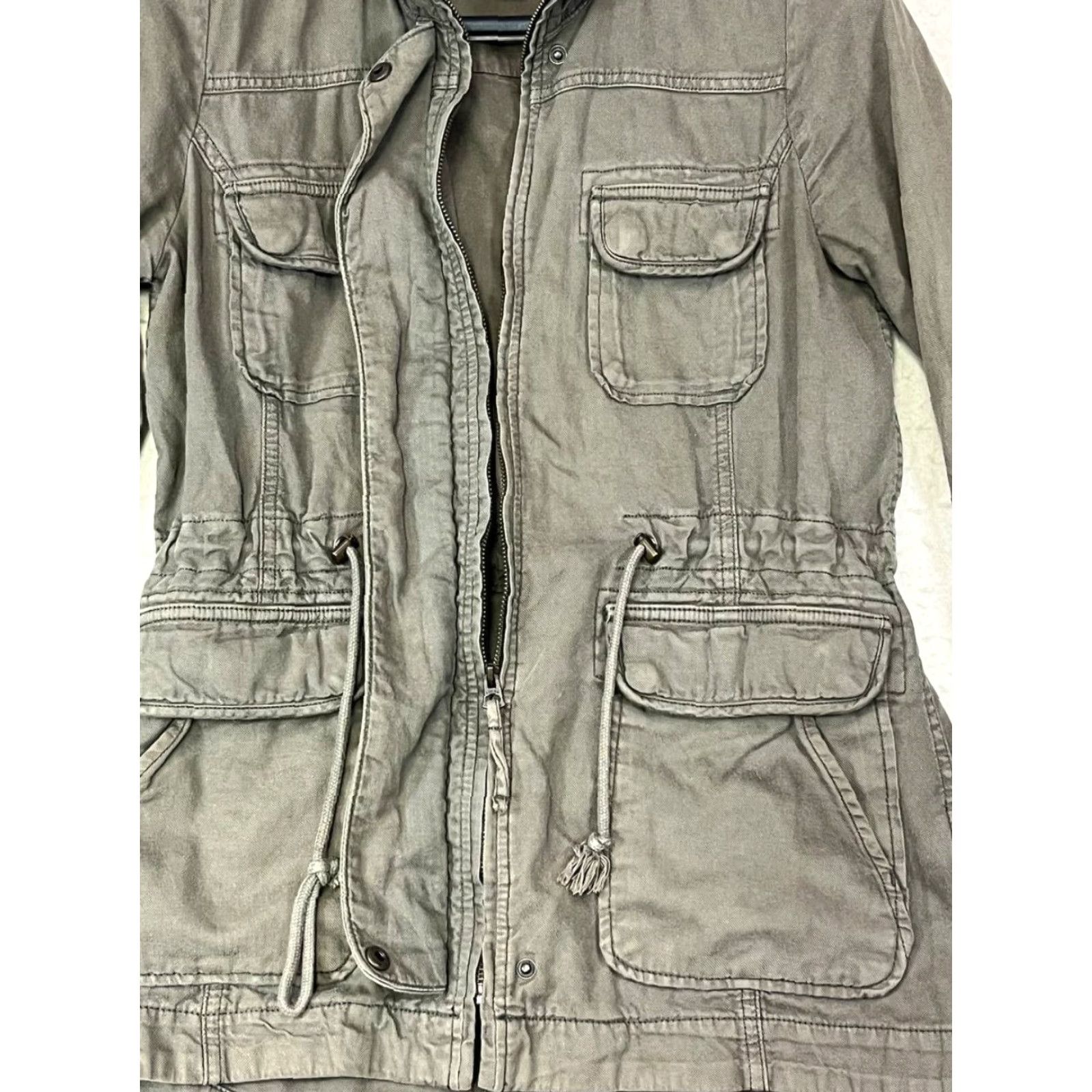 Lucky Brand Lucky Brand Jacket Women Size S Olive Green Full Zip Utility Cargo Long Sleeves Size S / US 4 / IT 40 - 7 Thumbnail